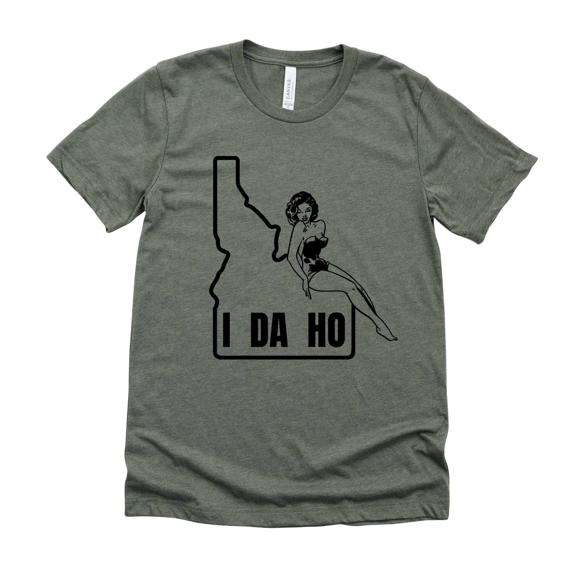 I Da Ho Graphic Tee Long Sleeve 283-Graphic Tees-208 Tees Wholesale, Idaho