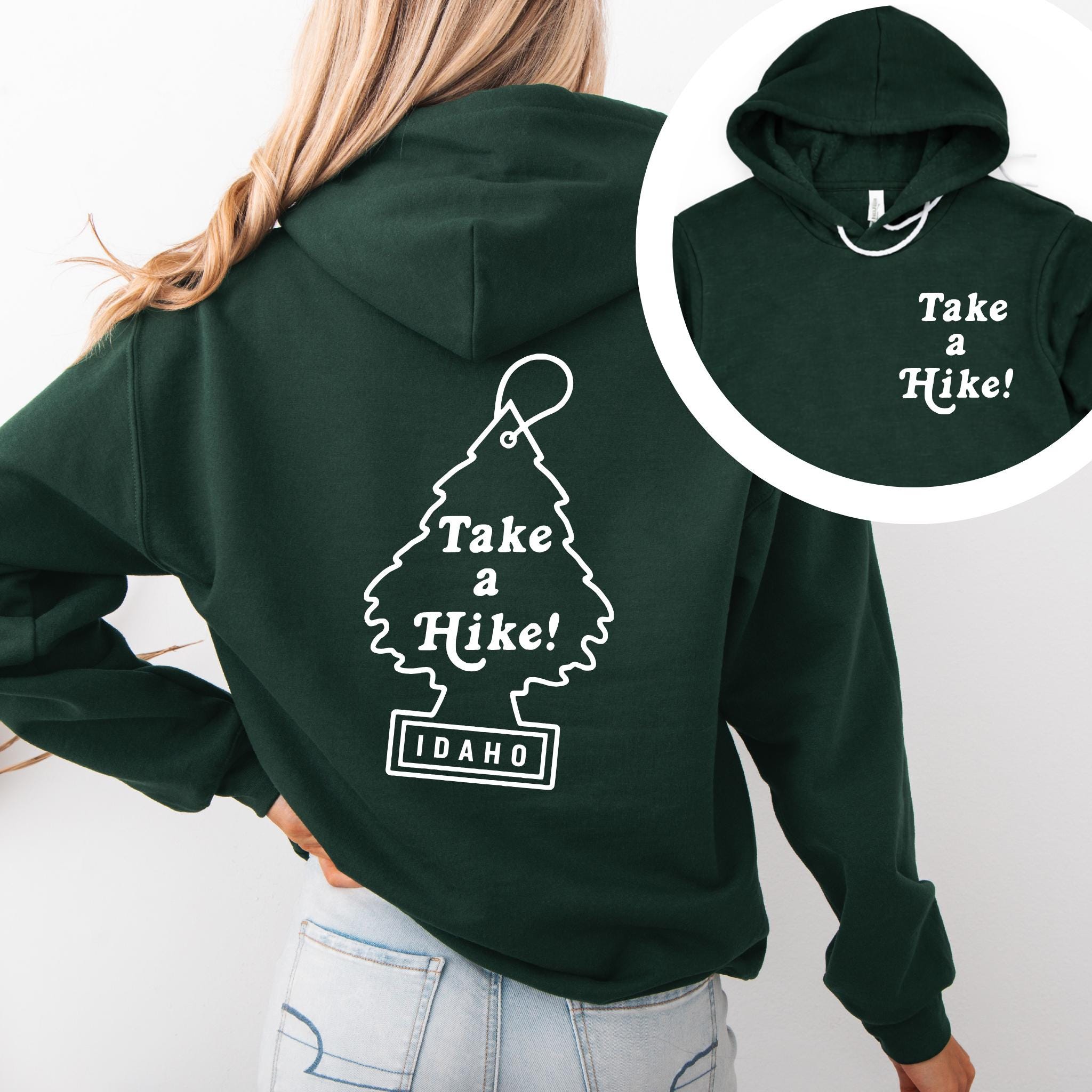 WHOLESALE Take a Hike State Crewneck Sweatshirt | Hoodie 308 frntbck-Sweatshirts-208 Tees Wholesale, Idaho