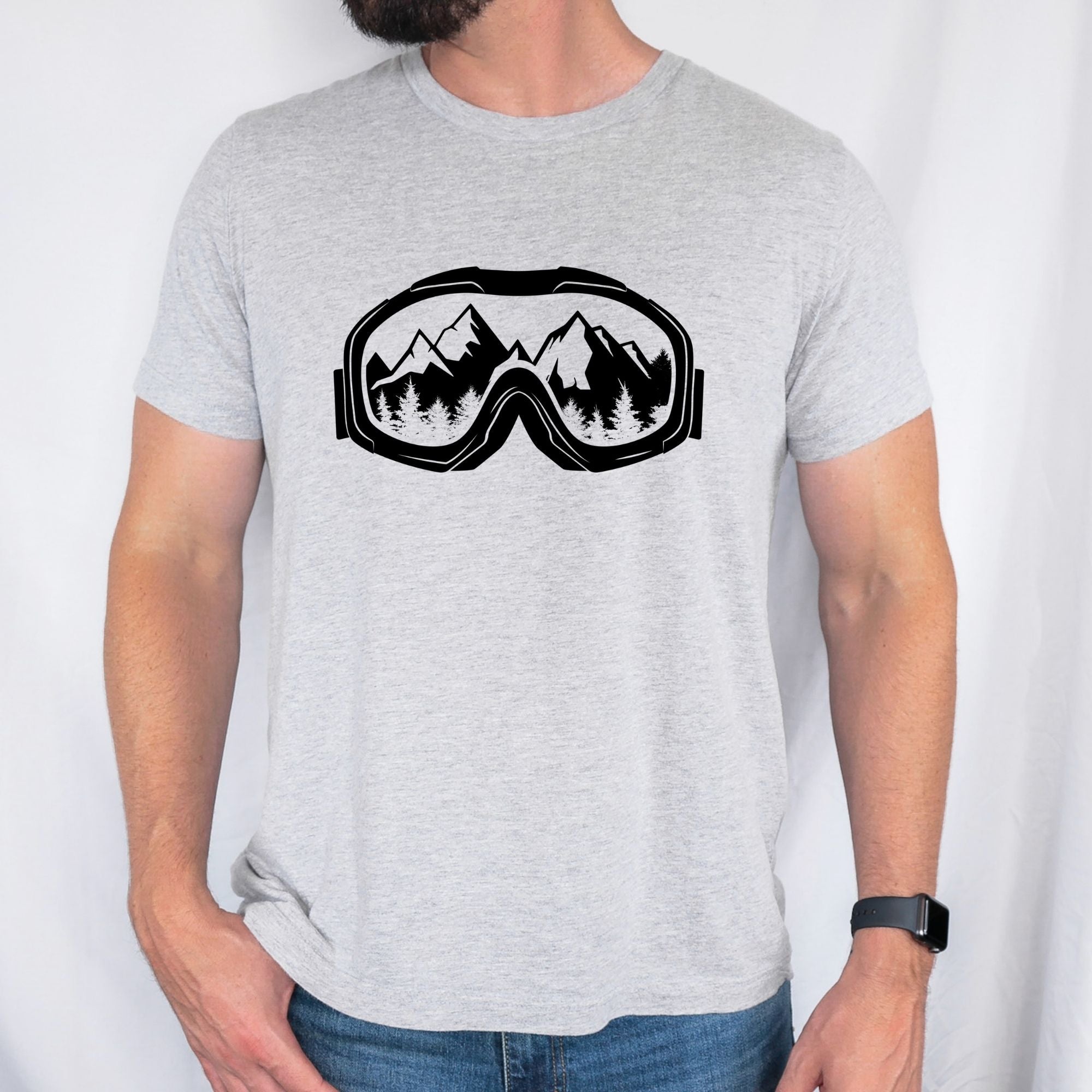 Snowboarding Graphic Tee Long Sleeve 221-Graphic Tees-208 Tees Wholesale, Idaho
