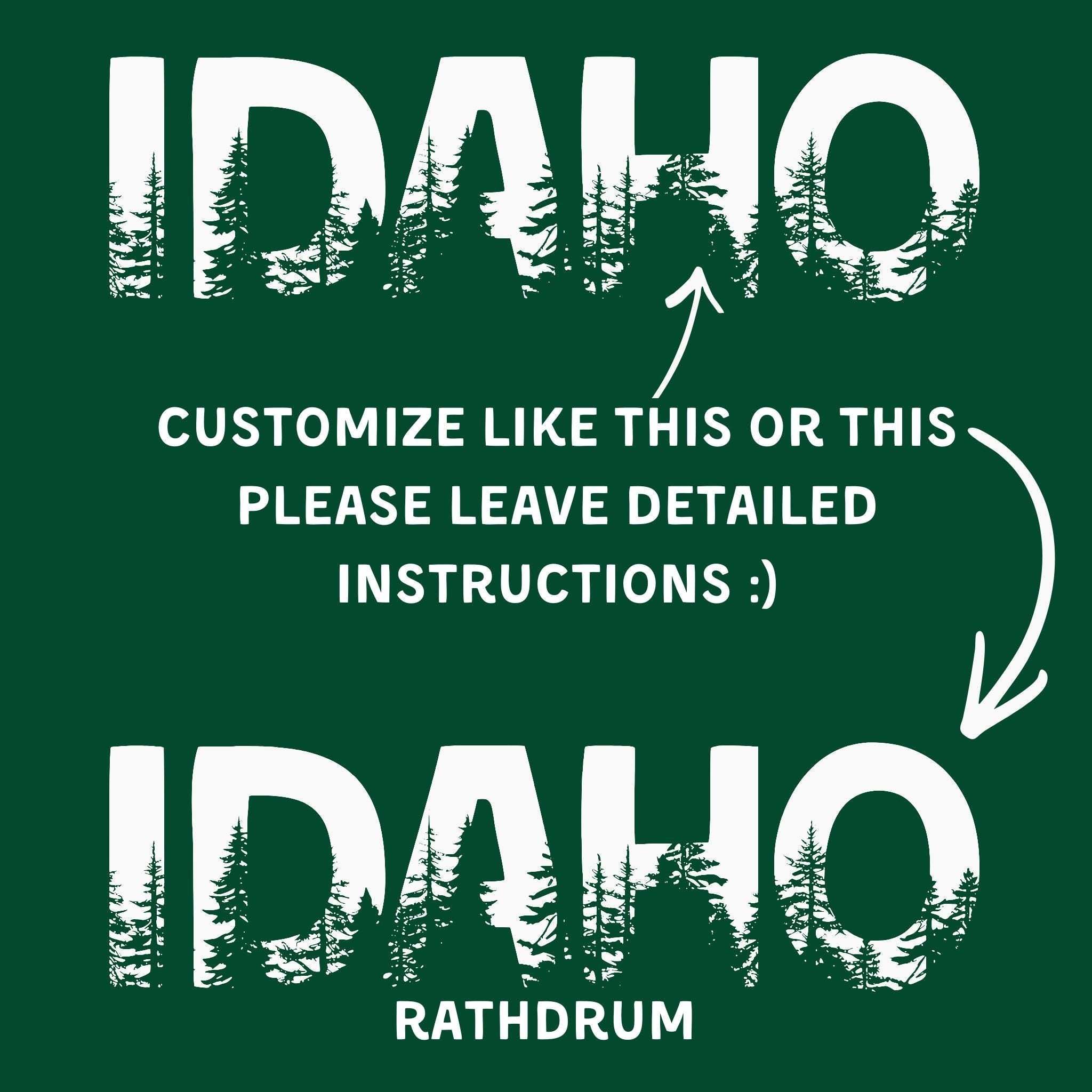 WHOLESALE Idaho Pine Trees Crewneck Sweatshirt | Hoodie 261-Sweatshirts-208 Tees Wholesale, Idaho