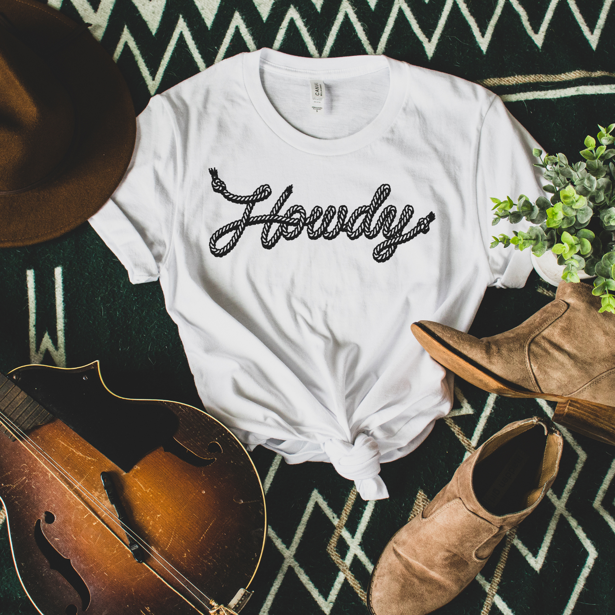 Howdy Rope Gildan Graphic Tee | 085(DTF)-208 Tees Wholesale, Idaho