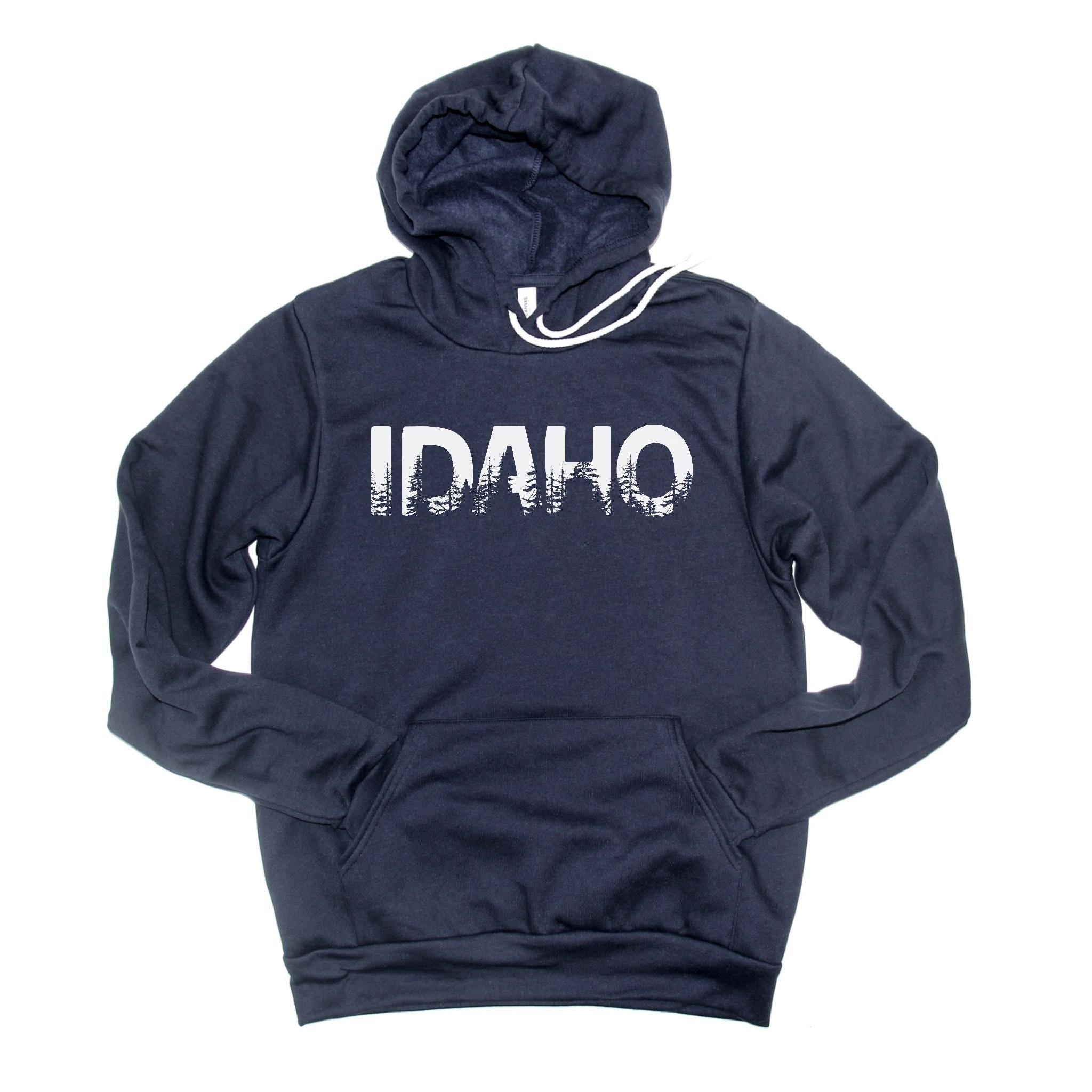 WHOLESALE Idaho Pine Trees Crewneck Sweatshirt | Hoodie 261-Sweatshirts-208 Tees Wholesale, Idaho