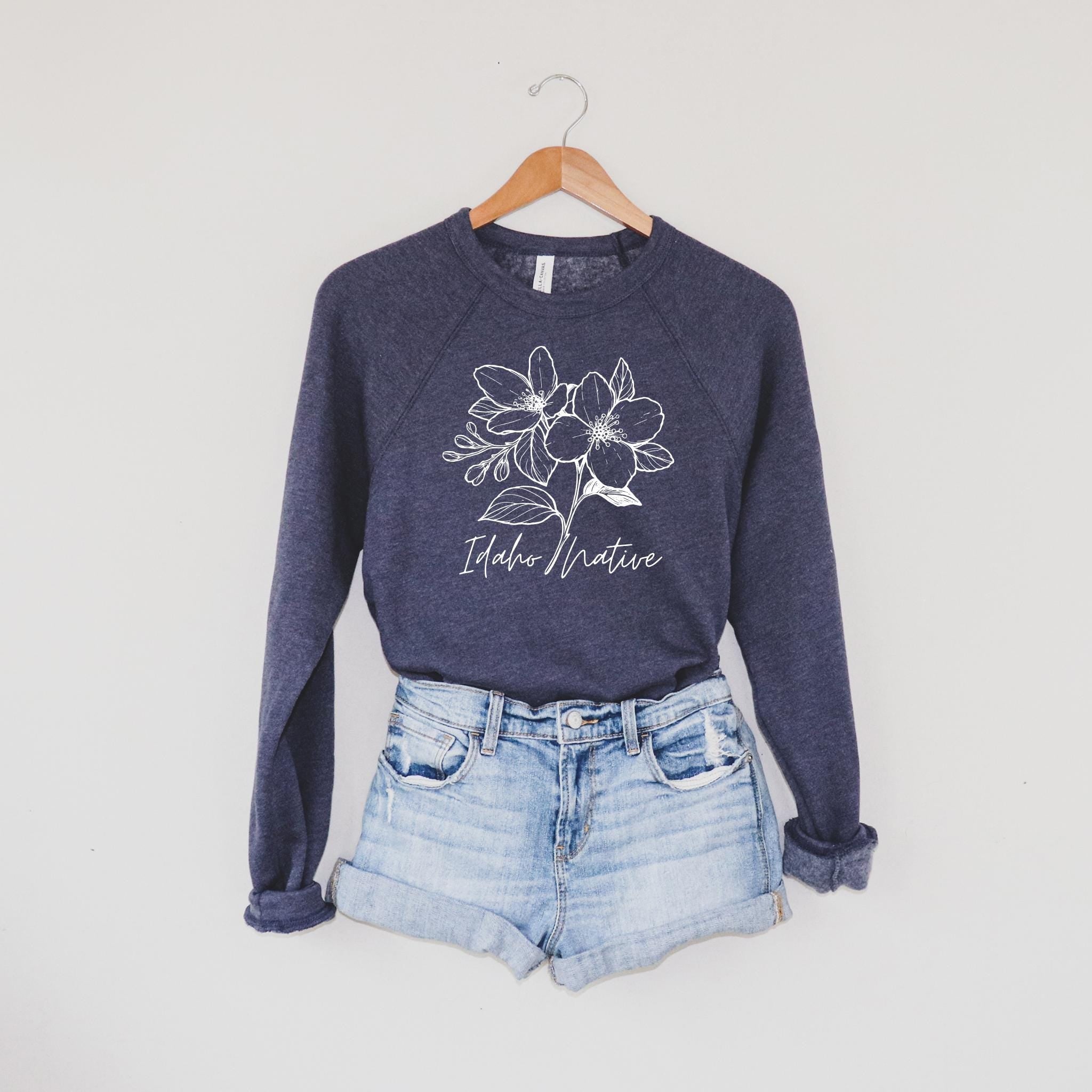 WHOLESALE Idaho Native Crewneck Sweatshirt | Hoodie 267-Sweatshirts-208 Tees Wholesale, Idaho