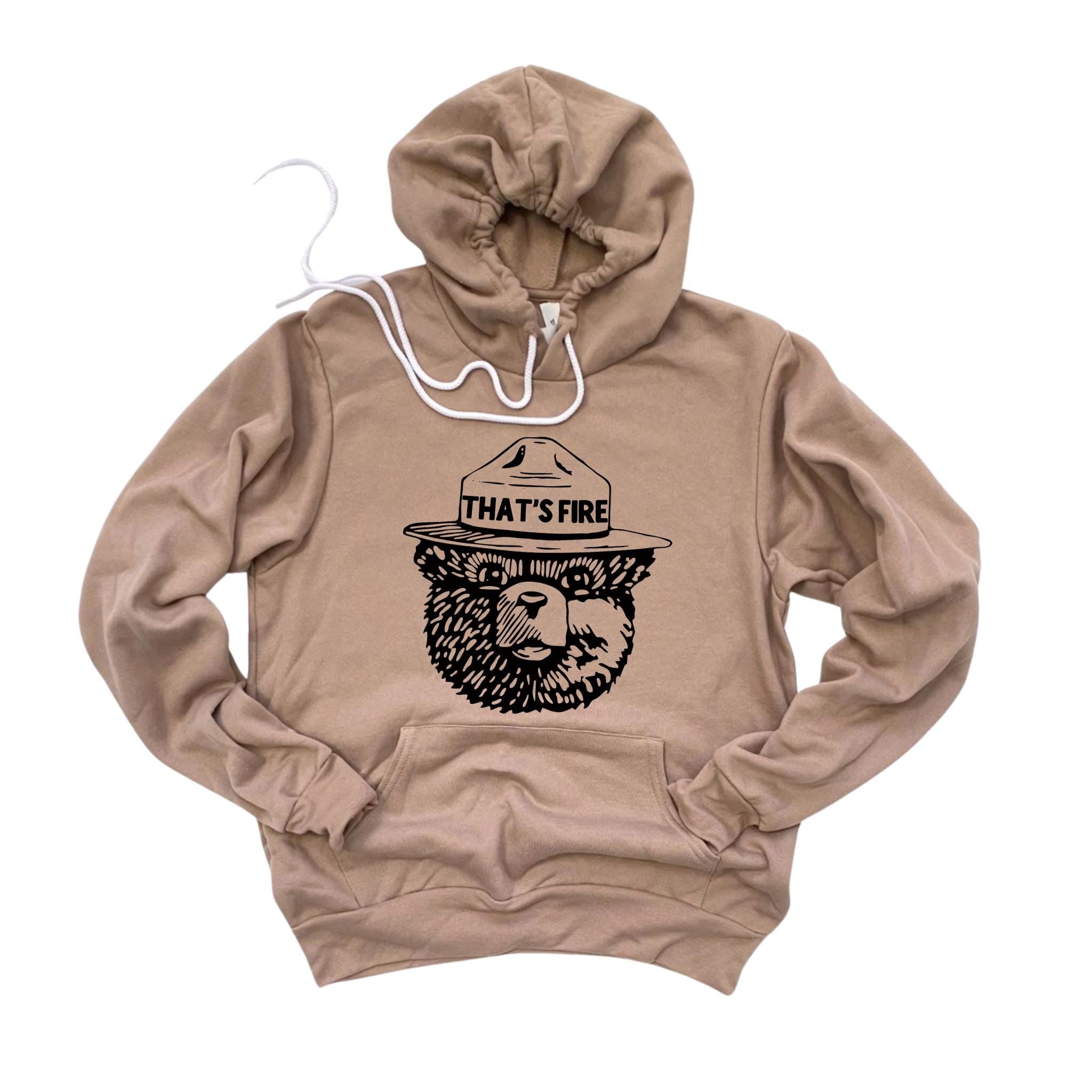WHOLESALE Bear “That’s Fire” Crewneck | Hoodie Sweatshirt 207-Sweatshirts-208 Tees Wholesale, Idaho