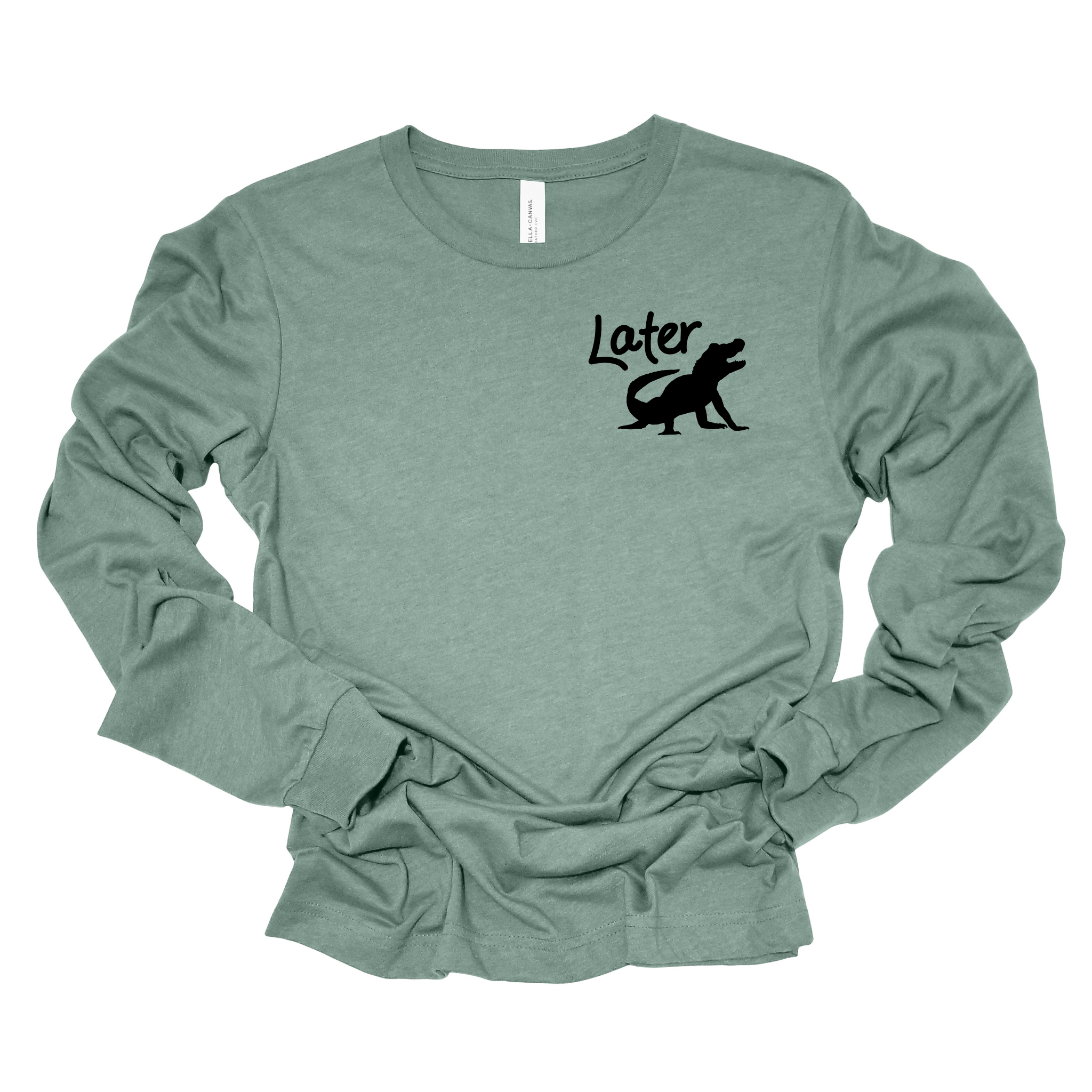 Later Gator Pocket Graphic Tee Long Sleeve 042-Graphic Tees-208 Tees Wholesale, Idaho