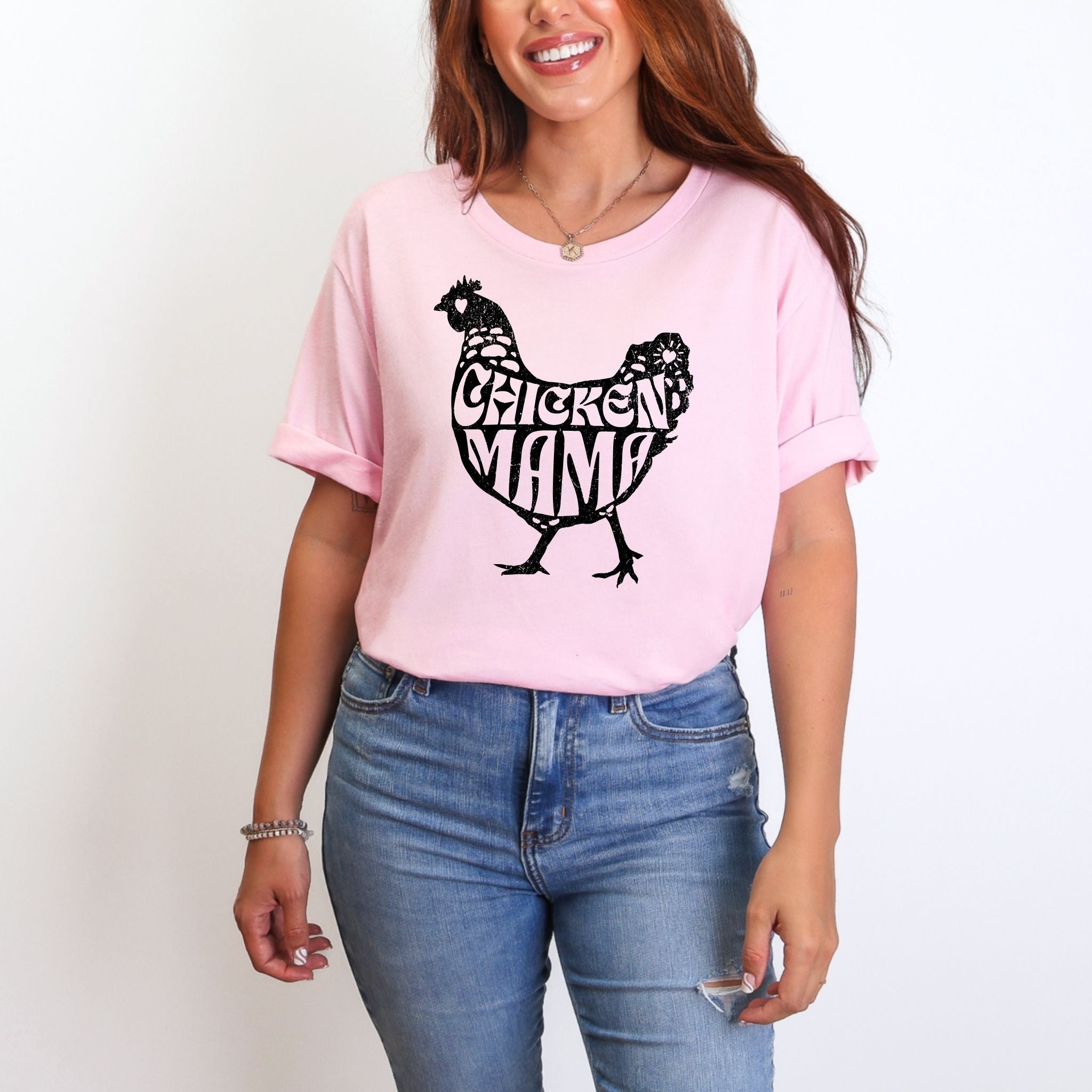Chicken Mama Graphic Tee Long Sleeve Soft 044-Graphic Tees-208 Tees Wholesale, Idaho