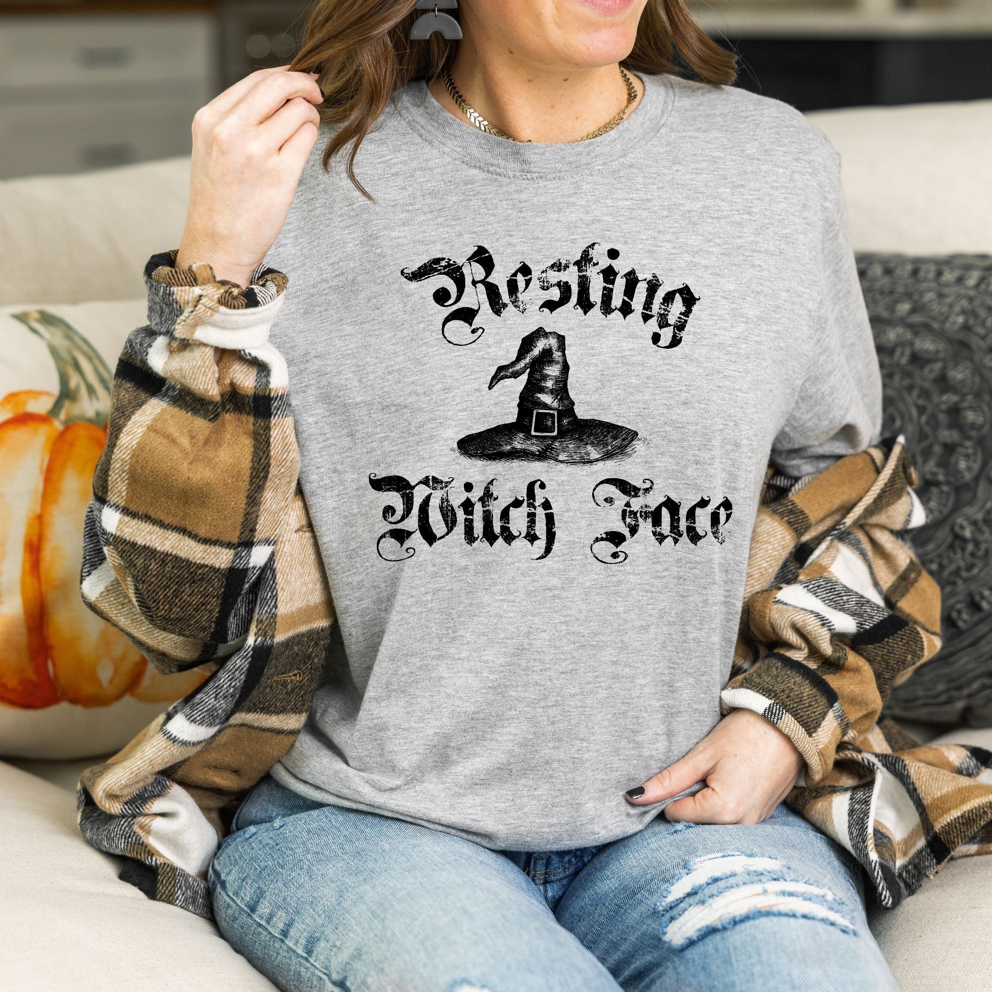 Resting Witch Face, Halloween Shirt for Women, Spooky Season TShirt *UNISEX FIT*-208 Tees Wholesale, Idaho