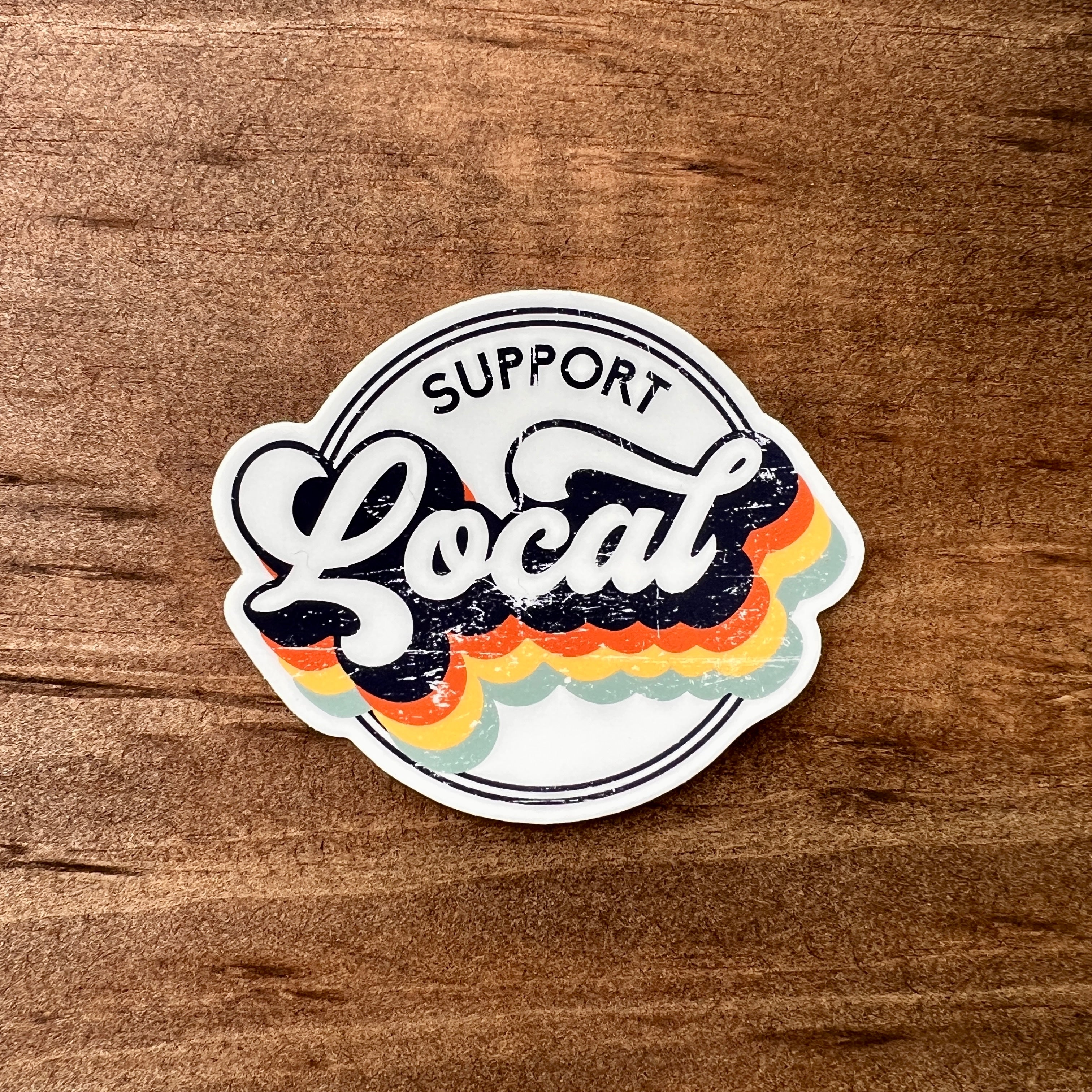 WHOLESALE Support Local Sticker - Weatherproof Vinyl Decal | Waterproof Bumper Stickers-Sticker-208 Tees Wholesale, Idaho