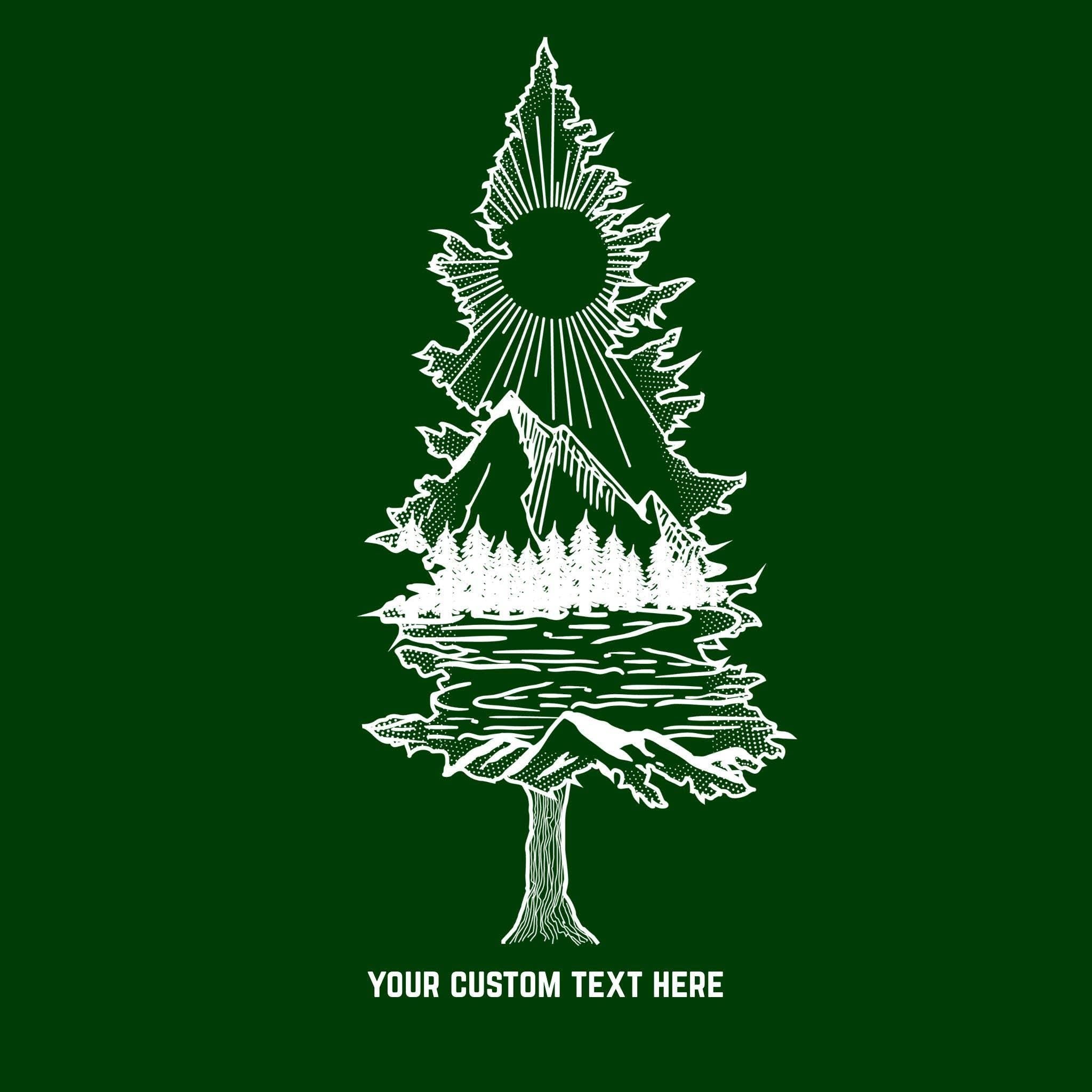 WHOLESALE Pine Tree Nature Scene Hoodie | Soft Sweatshirt 034-Sweatshirts-208 Tees Wholesale, Idaho