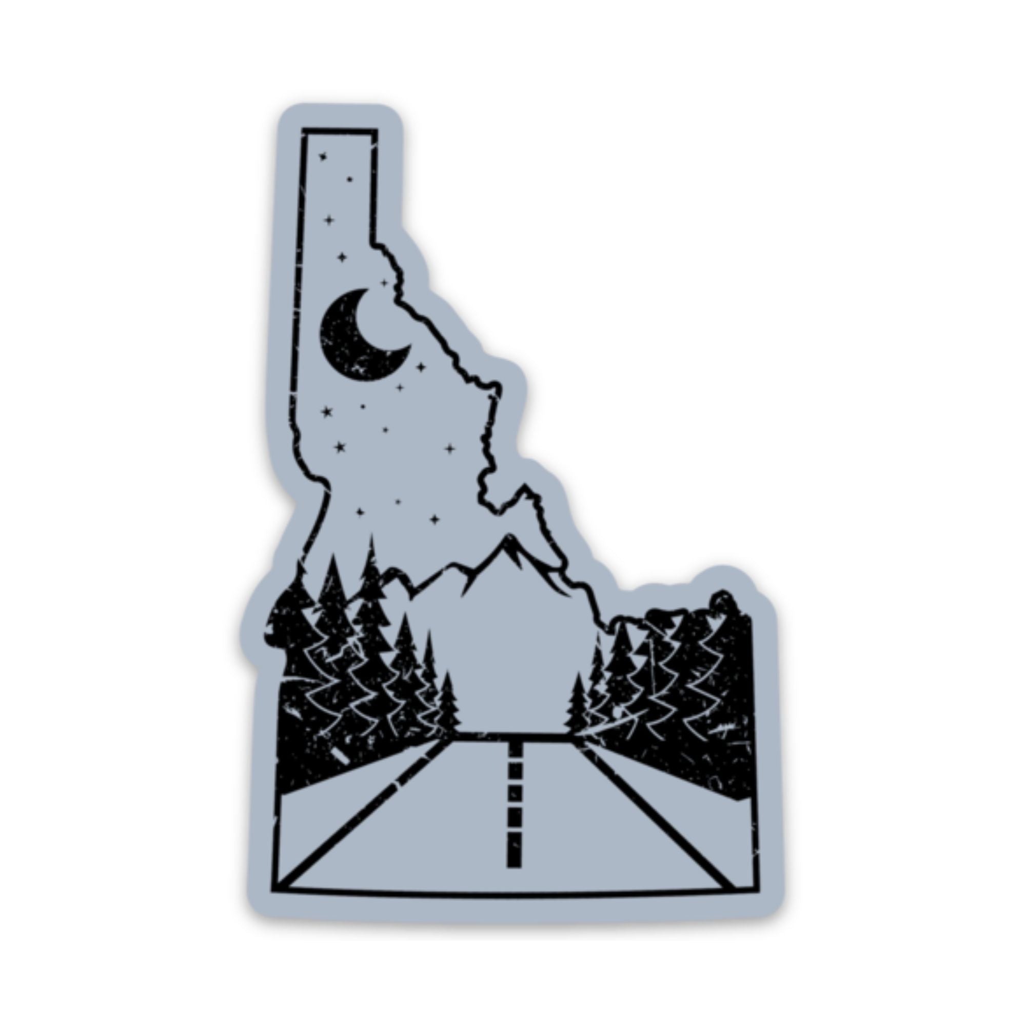 Idaho Road Sticker Decal-Sticker-208 Tees Wholesale, Idaho