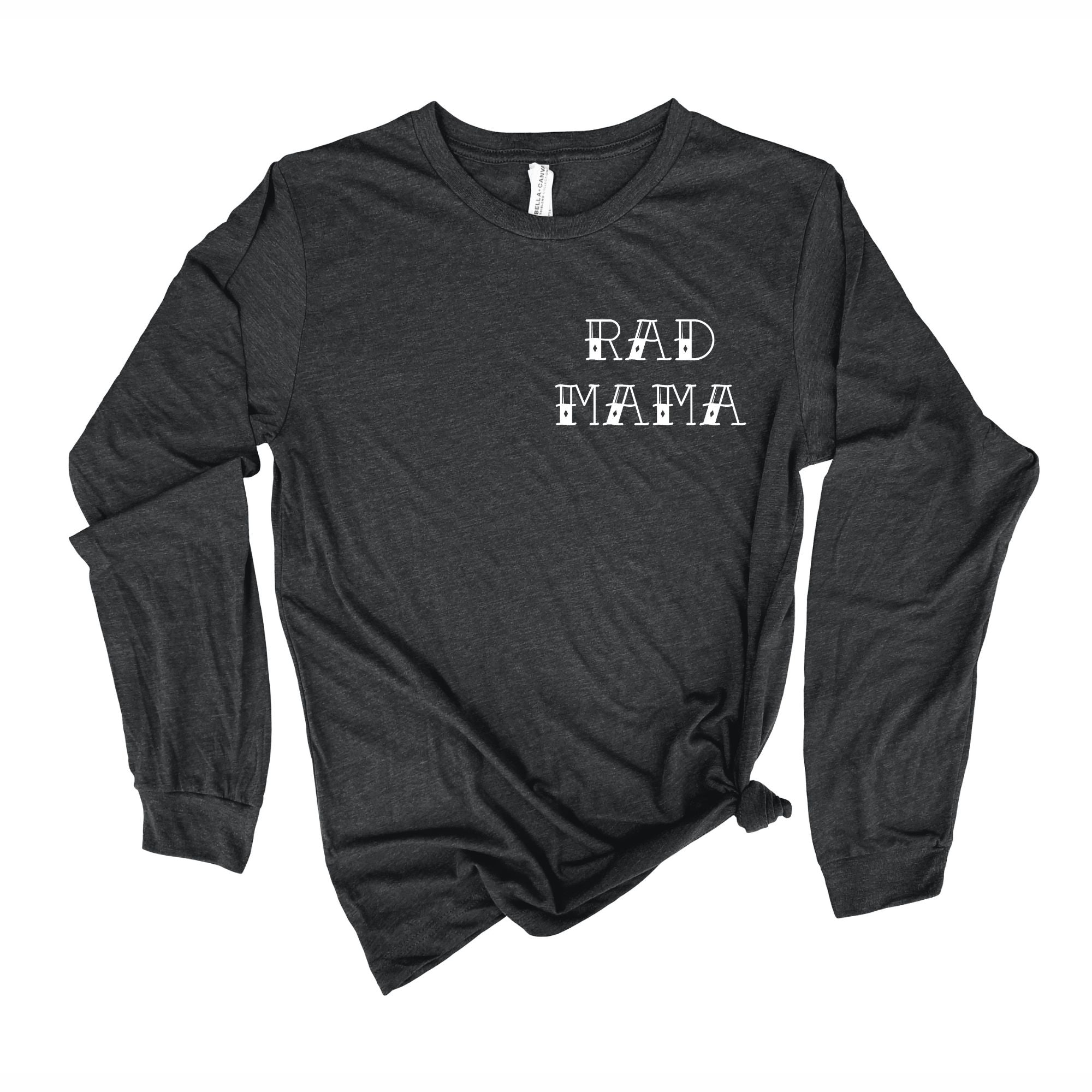 Rad Mama Pocket Logo Long Sleeve Shirt *UNISEX FIT*-Long Sleeves-208 Tees Wholesale, Idaho