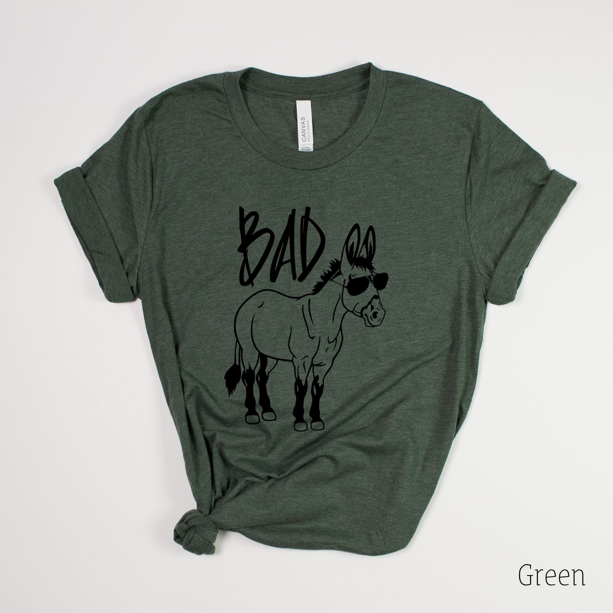 Funny Badass Donkey TShirt *UNISEX FIT*-Womens Tees-208 Tees Wholesale, Idaho