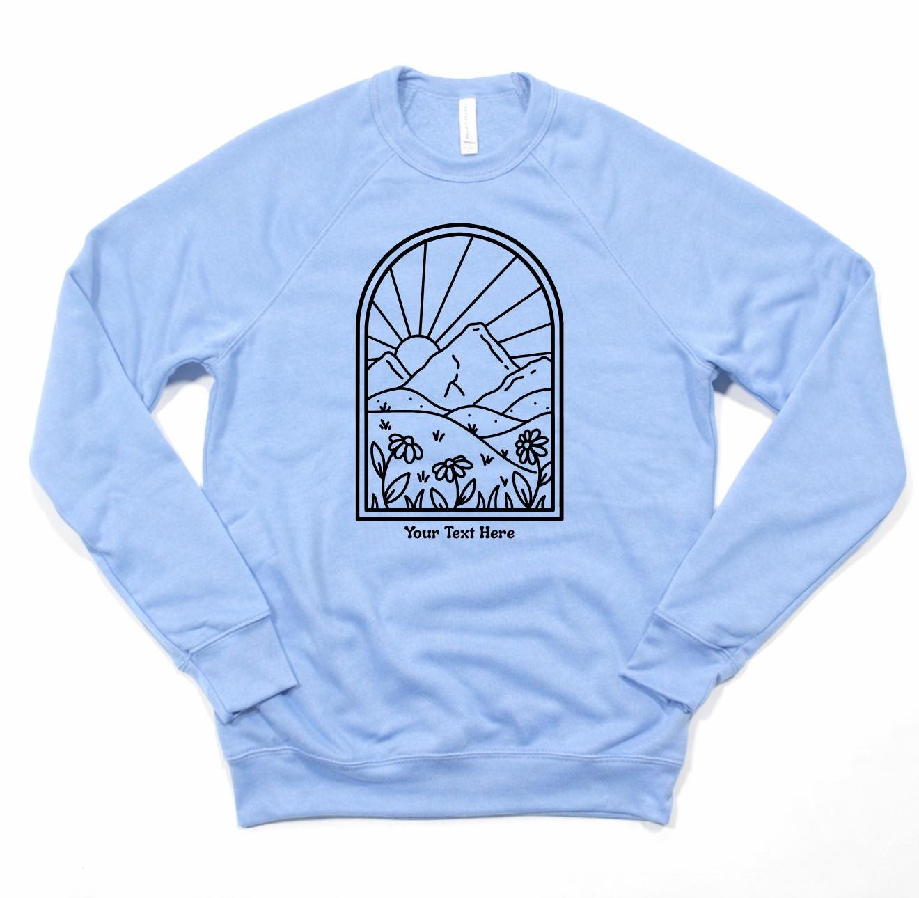 WHOLESALE Simple Floral Nature Scene Crewneck | Hoodie Sweatshirt 289-Sweatshirts-208 Tees Wholesale, Idaho