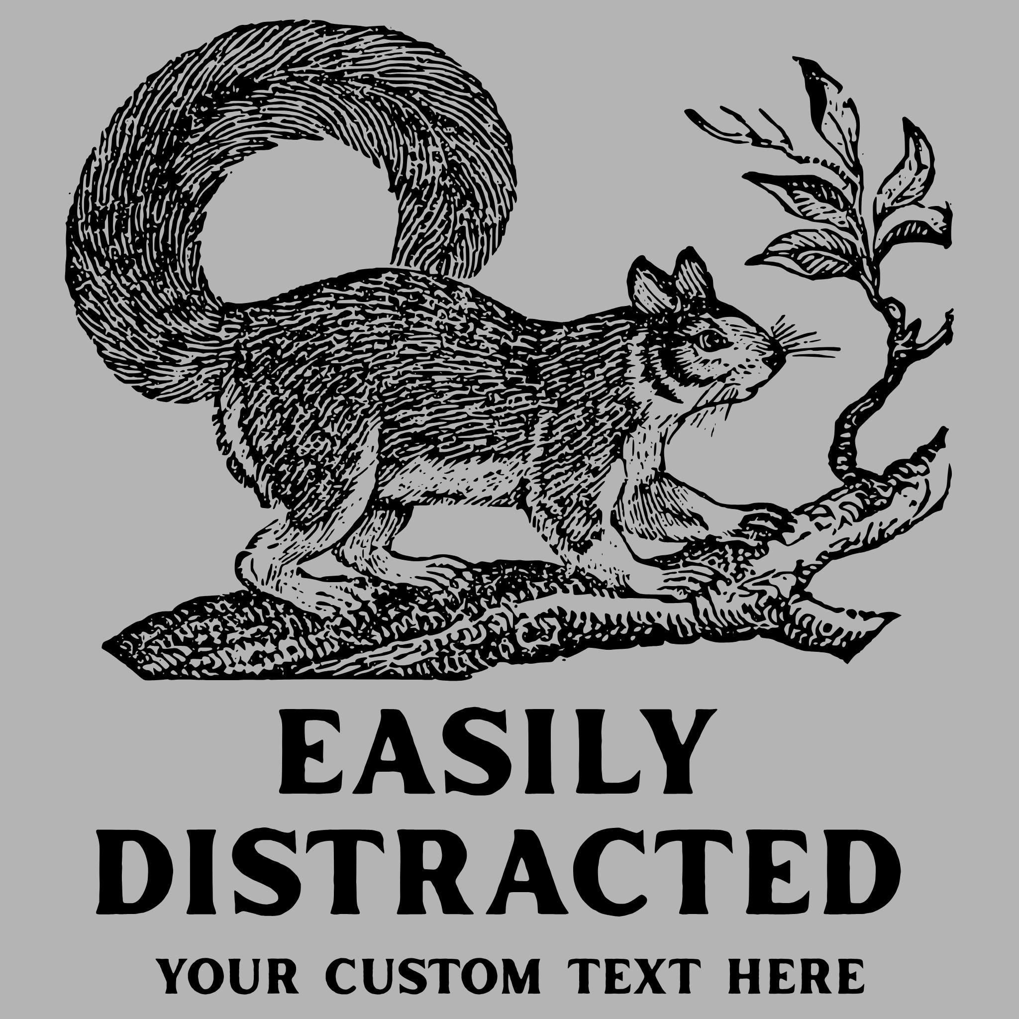 WHOLESALE Easily Distracted Squirrel Crewneck | Hoodie Sweatshirt 316-Sweatshirts-208 Tees Wholesale, Idaho