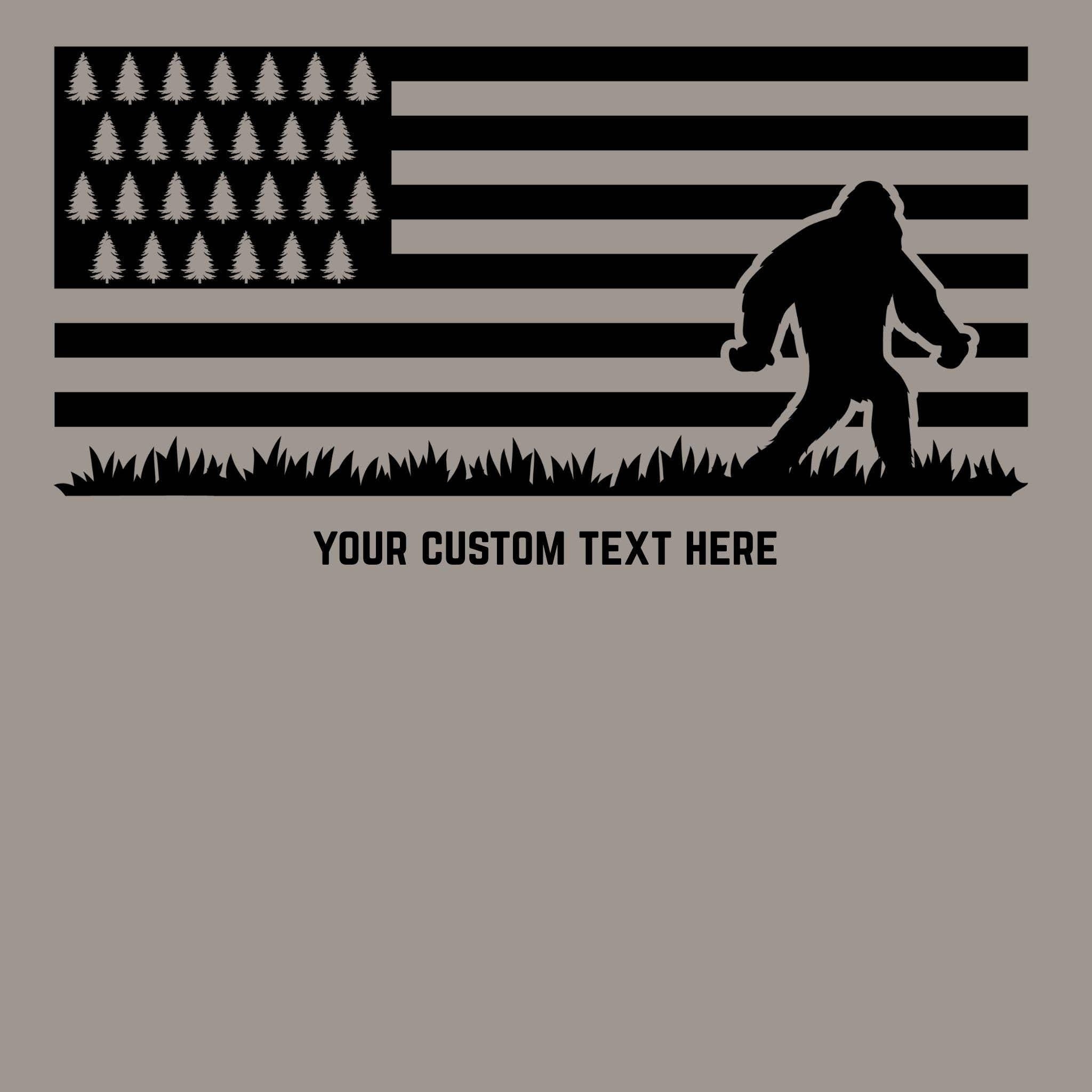 WHOLESALE Bigfoot Flag Crewneck Sweatshirt | Hoodie Sweatshirt 059-Sweatshirts-208 Tees Wholesale, Idaho