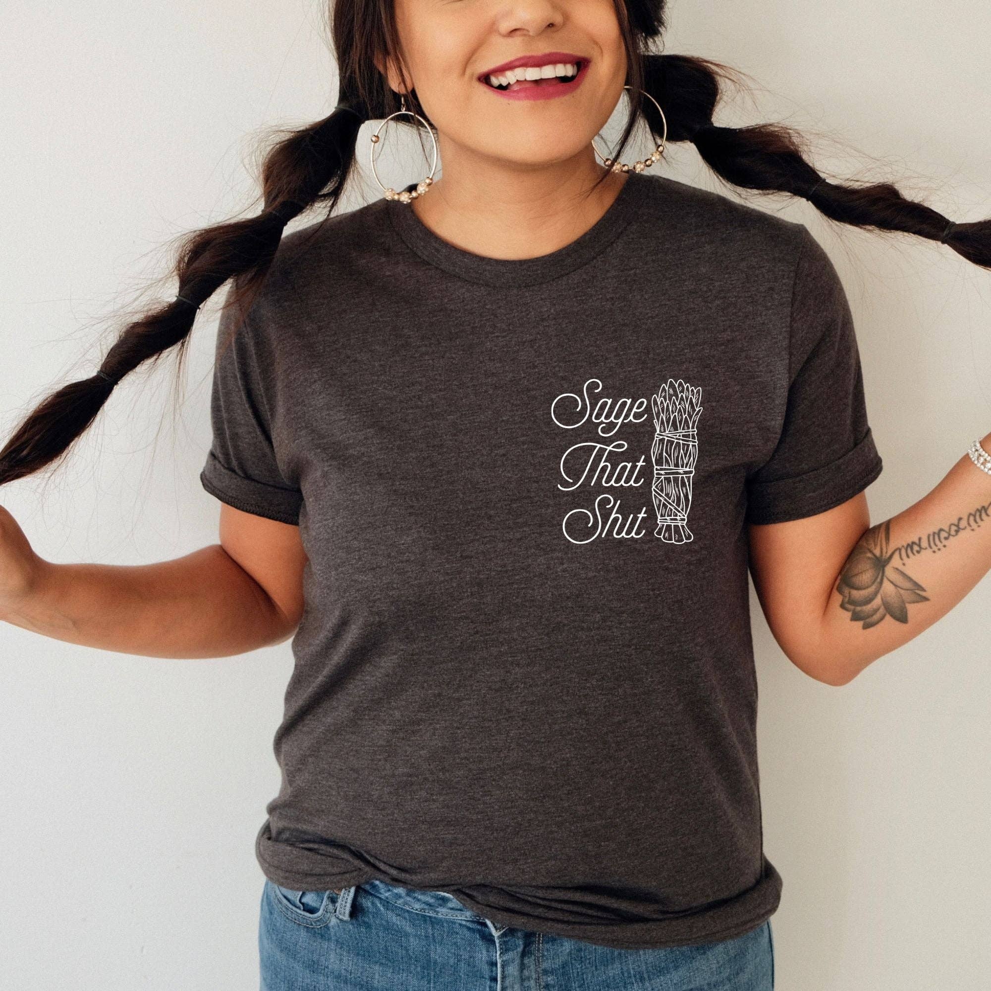 Sage That Shit Pocket Gildan Graphic Tee 102(DTF)-208 Tees Wholesale, Idaho