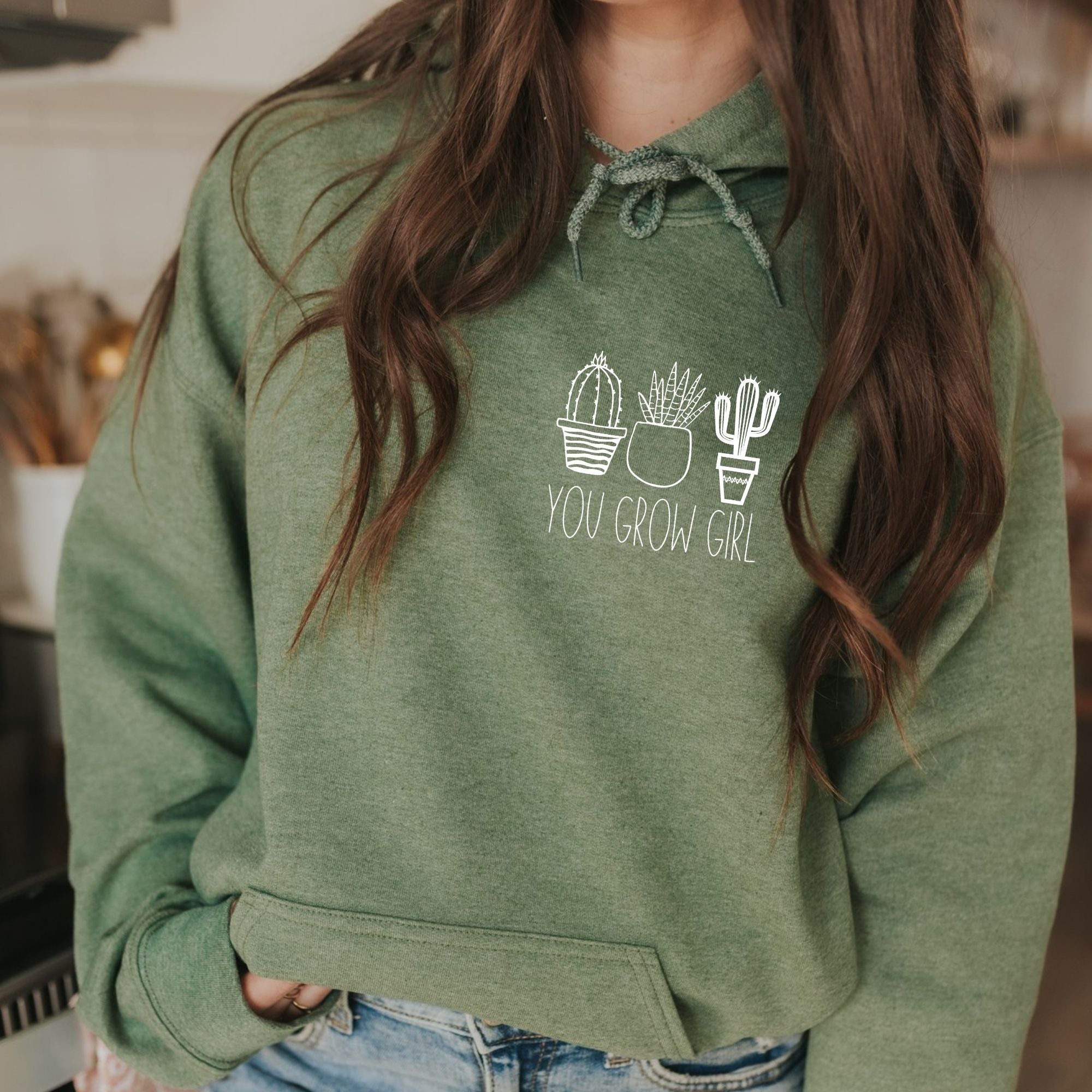 You Grow Girl Sweatshirt - Houseplant Hoodie or Crewneck *UNISEX FIT*-Sweatshirts-208 Tees Wholesale, Idaho