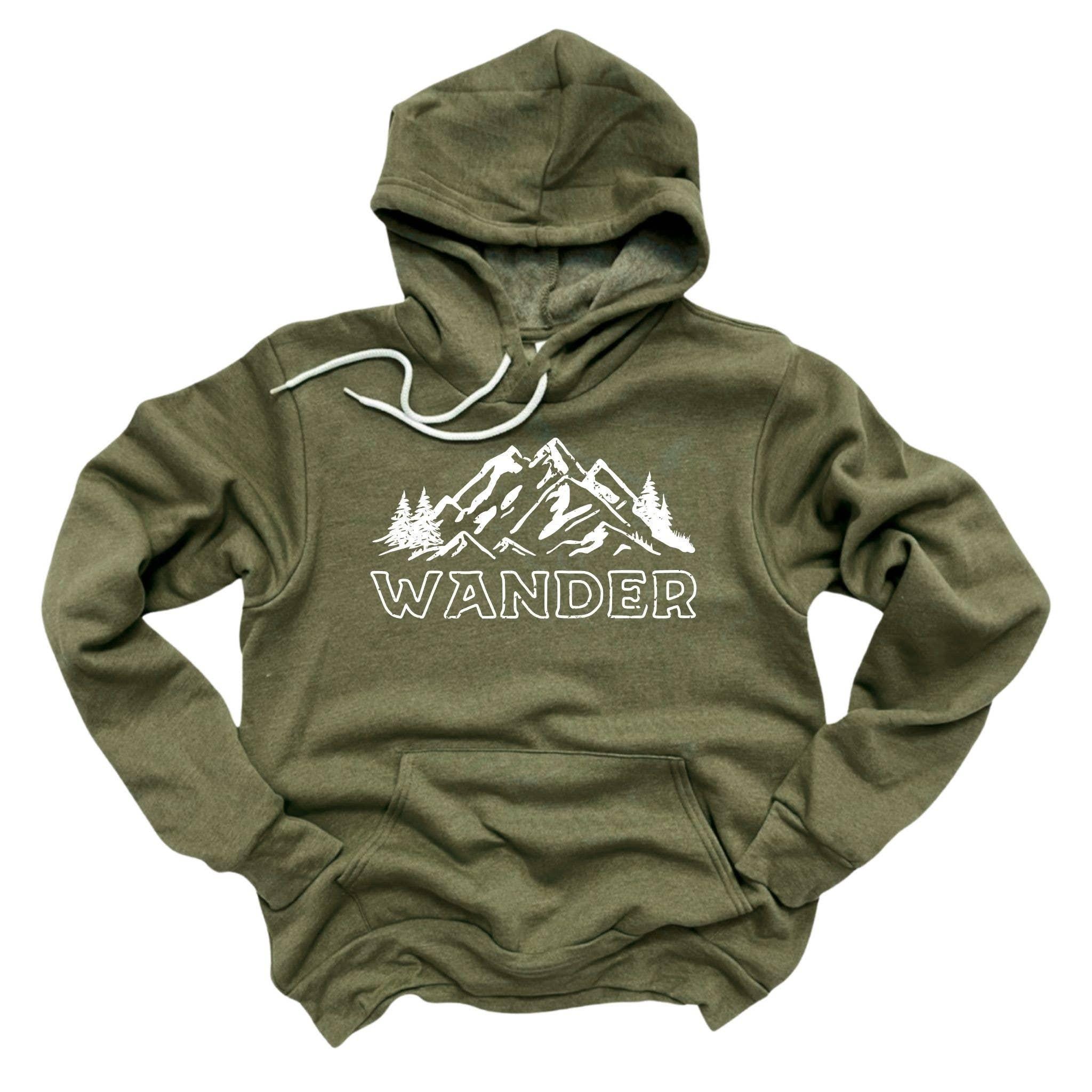 WHOLESALE Wander Mountain Scene Hoodie Sweatshirt | Crewneck 007-Sweatshirts-208 Tees Wholesale, Idaho