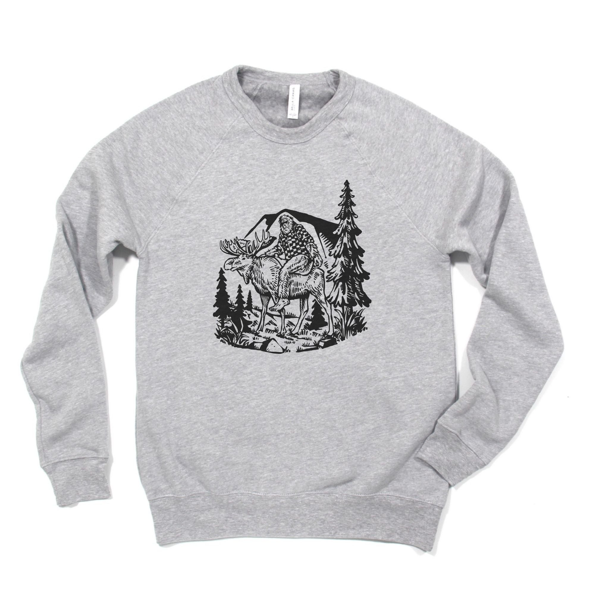 Bigfoot Moose Graphic Tee | Long Sleeve | Hoodie | Sweatshirt 084-Graphic Tees-208 Tees Wholesale, Idaho