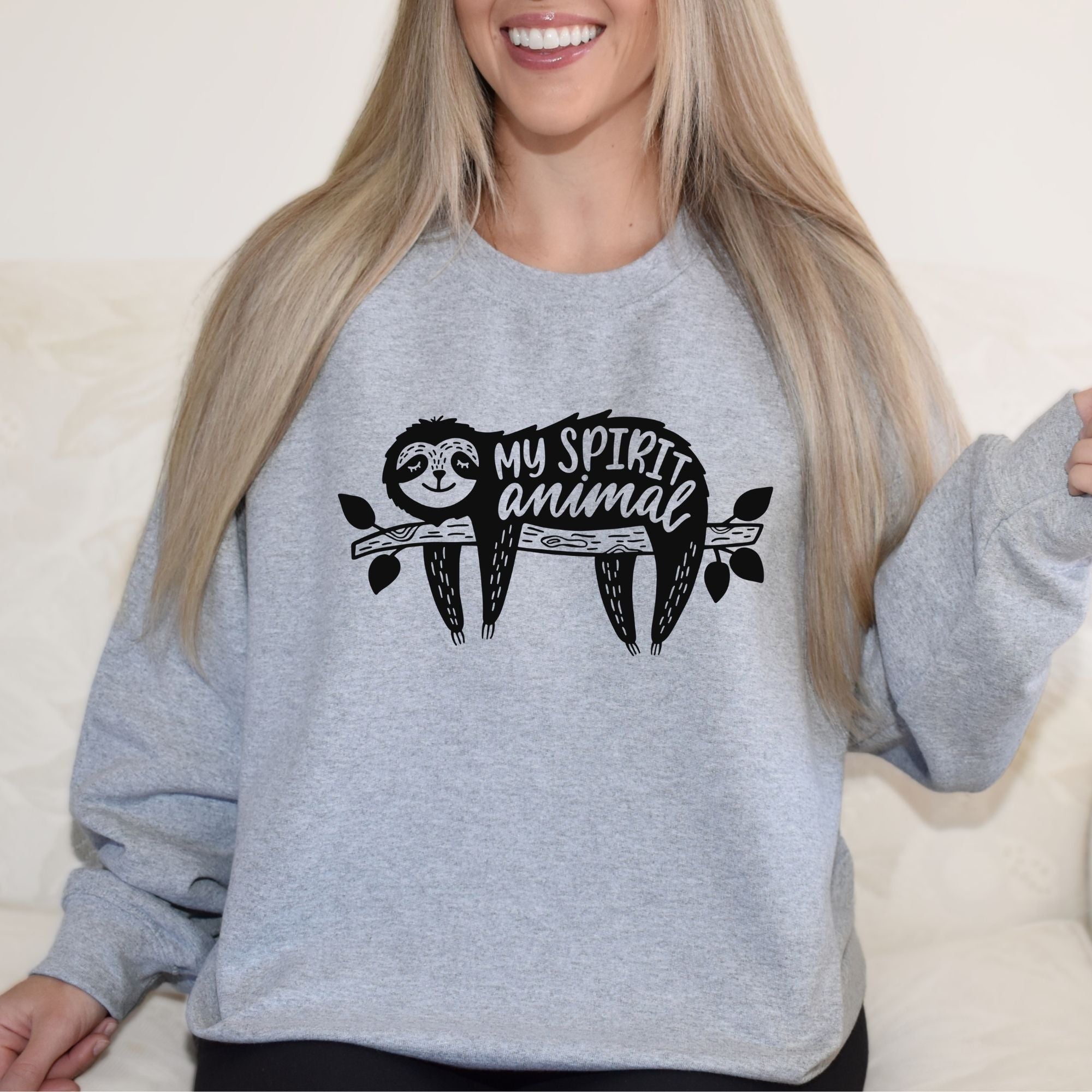 Sloth Spirit Animal Sweatshirt - Hoodie for Sloth Lover *UNISEX FIT*-Sweatshirts-208 Tees Wholesale, Idaho