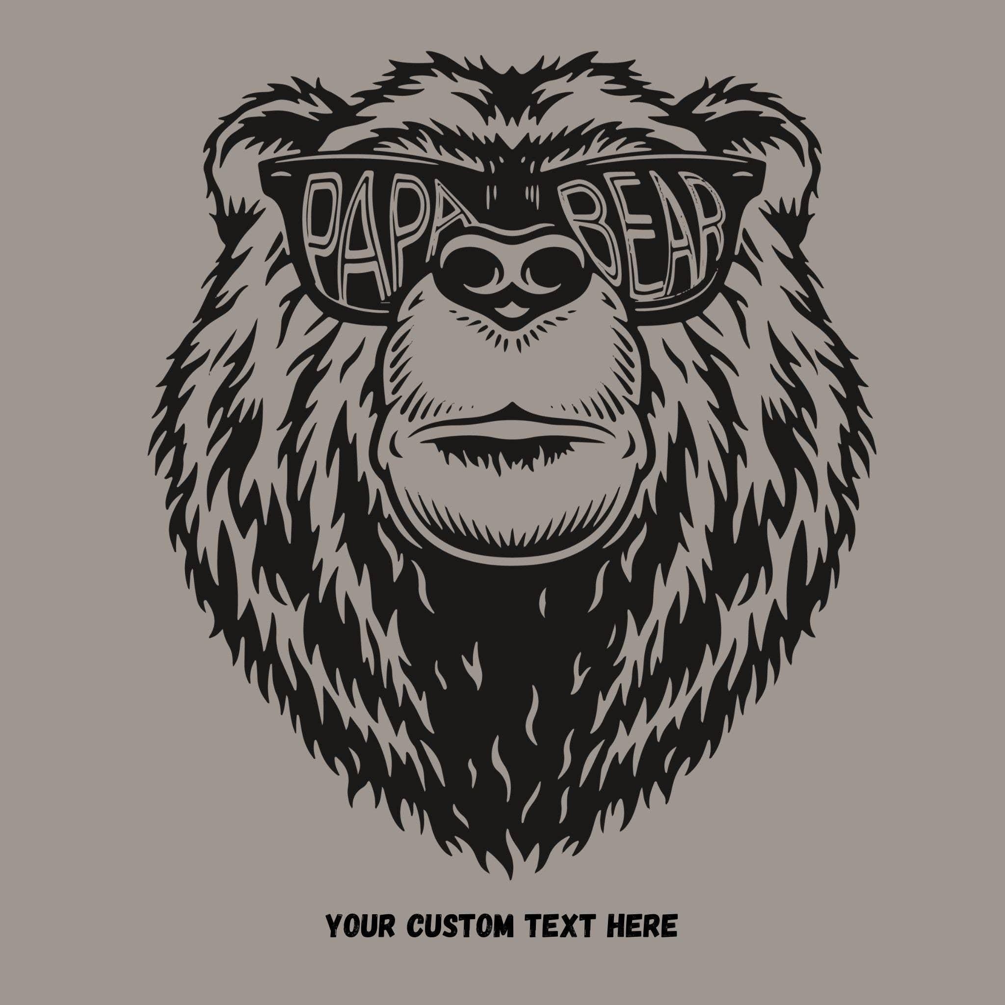 WHOLESALE Papa Bear Hoodie Sweatshirt | Crewneck 025-Sweatshirts-208 Tees Wholesale, Idaho