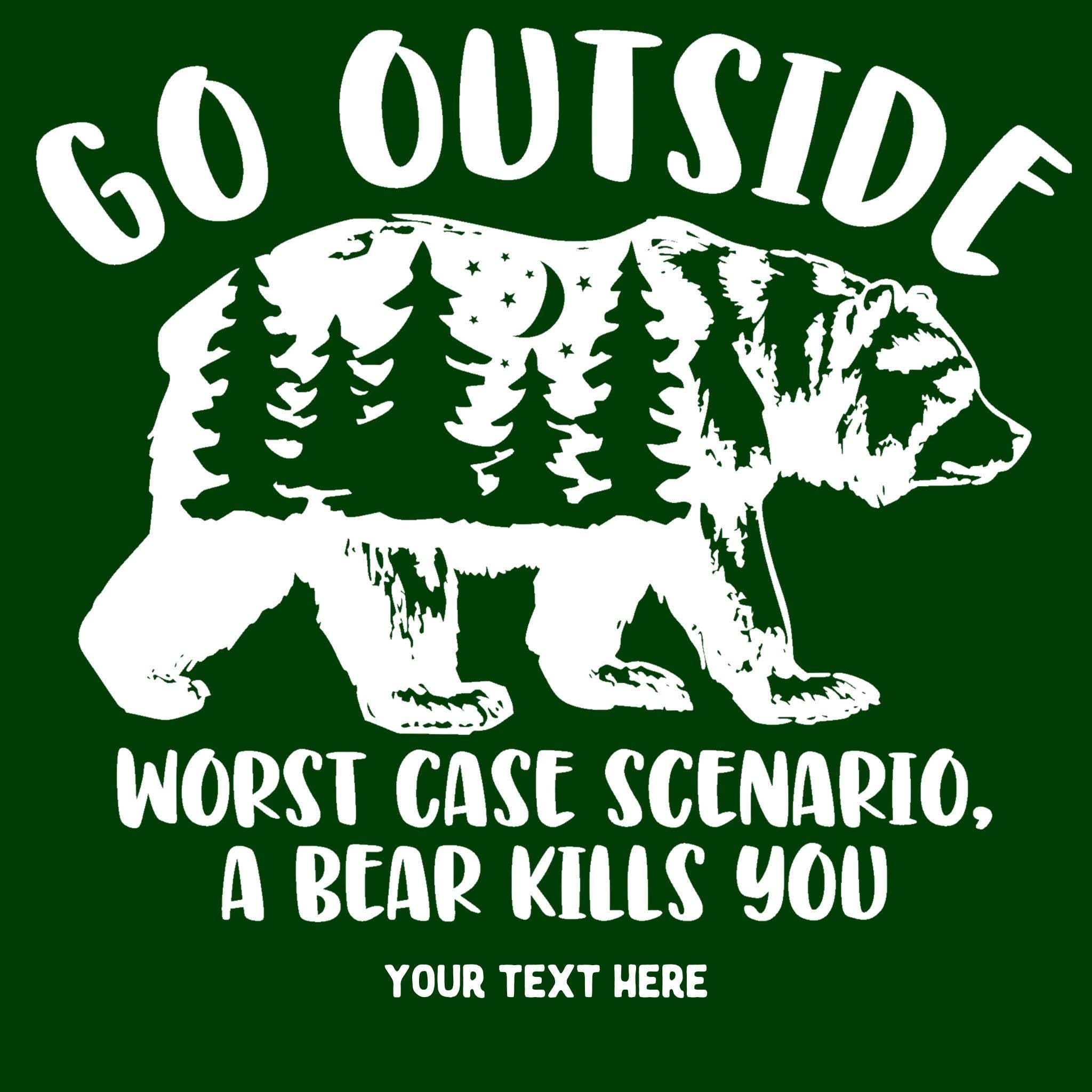 WHOLESALE Go Outside Bear Crewneck Sweatshirt | Outdoors Hoodie 041-Sweatshirts-208 Tees Wholesale, Idaho