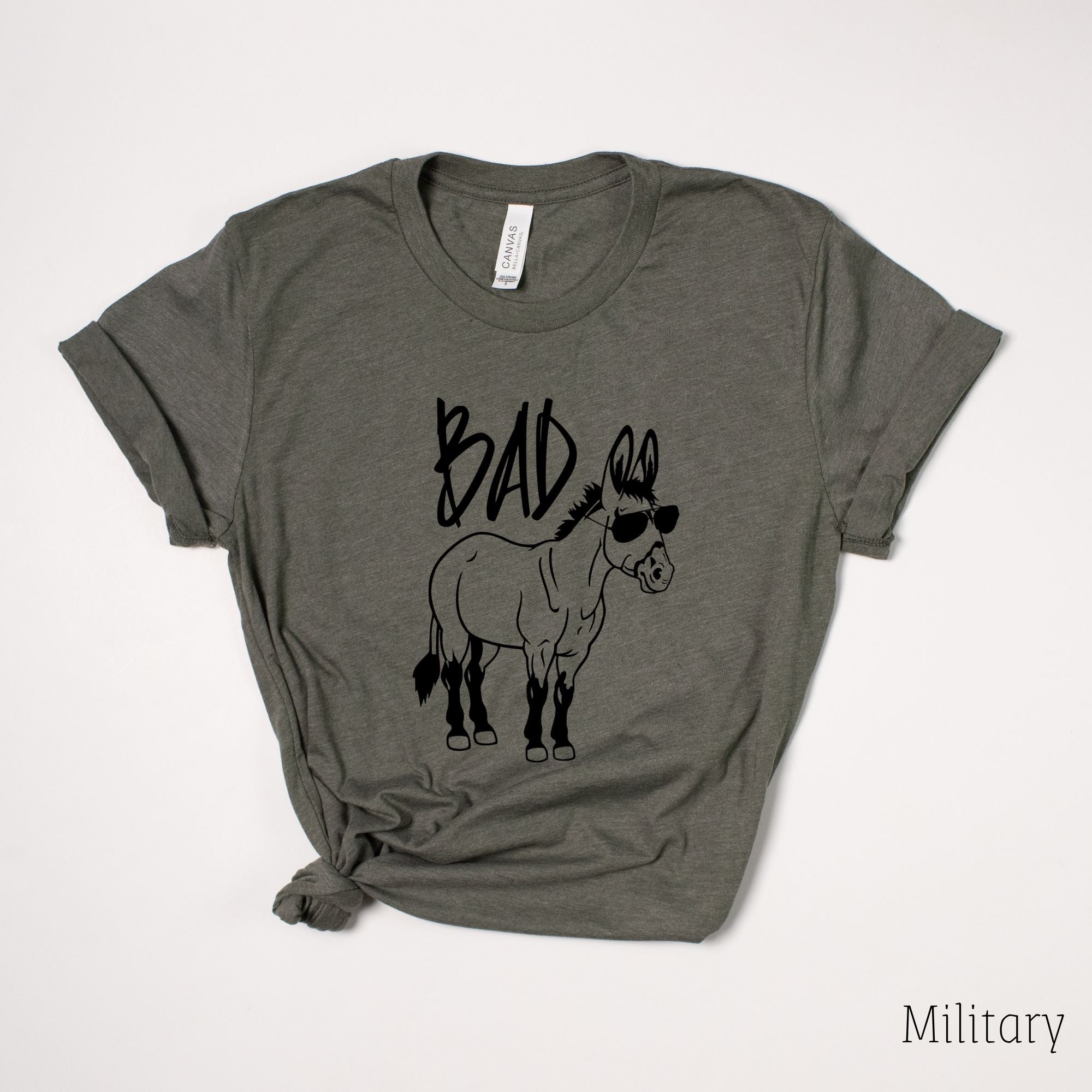 Funny Badass Donkey TShirt *UNISEX FIT*-Womens Tees-208 Tees Wholesale, Idaho