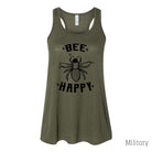 Bee Happy Tank Top-Tank Tops-208 Tees Wholesale, Idaho