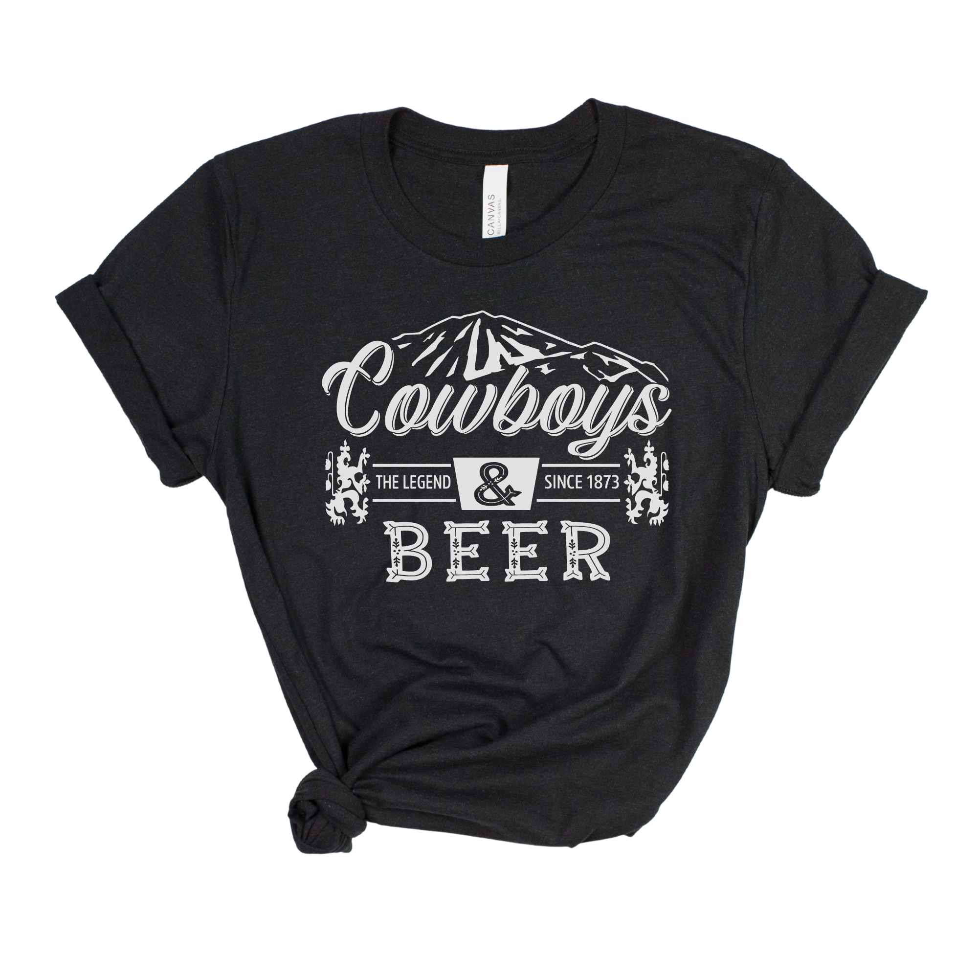 Cowboys & Beer Gildan Graphic Tee 099(DTF)-208 Tees Wholesale, Idaho