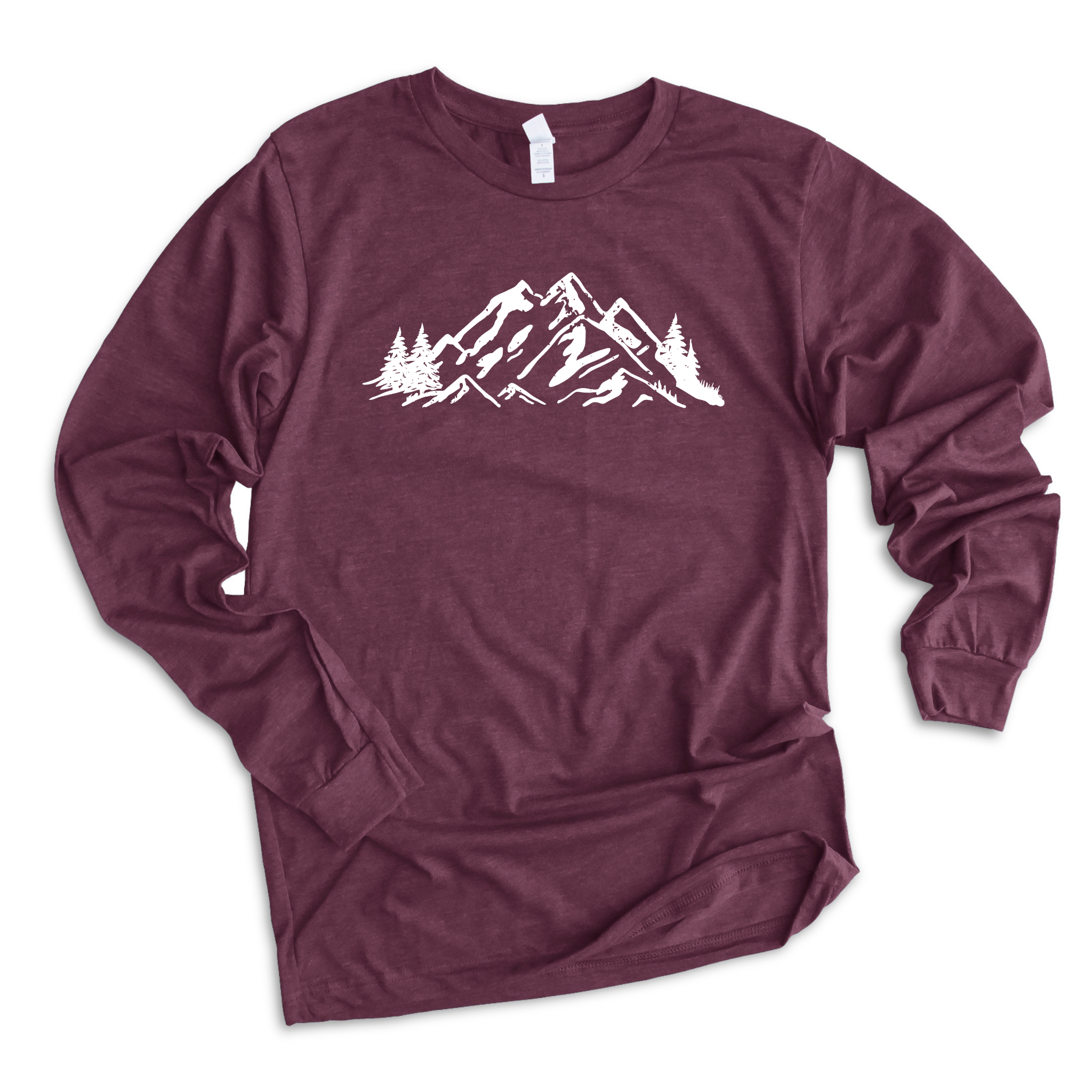Simple Mountain Scene Graphic TeeCrewneck 007 nowrds-Graphic Tees-208 Tees Wholesale, Idaho