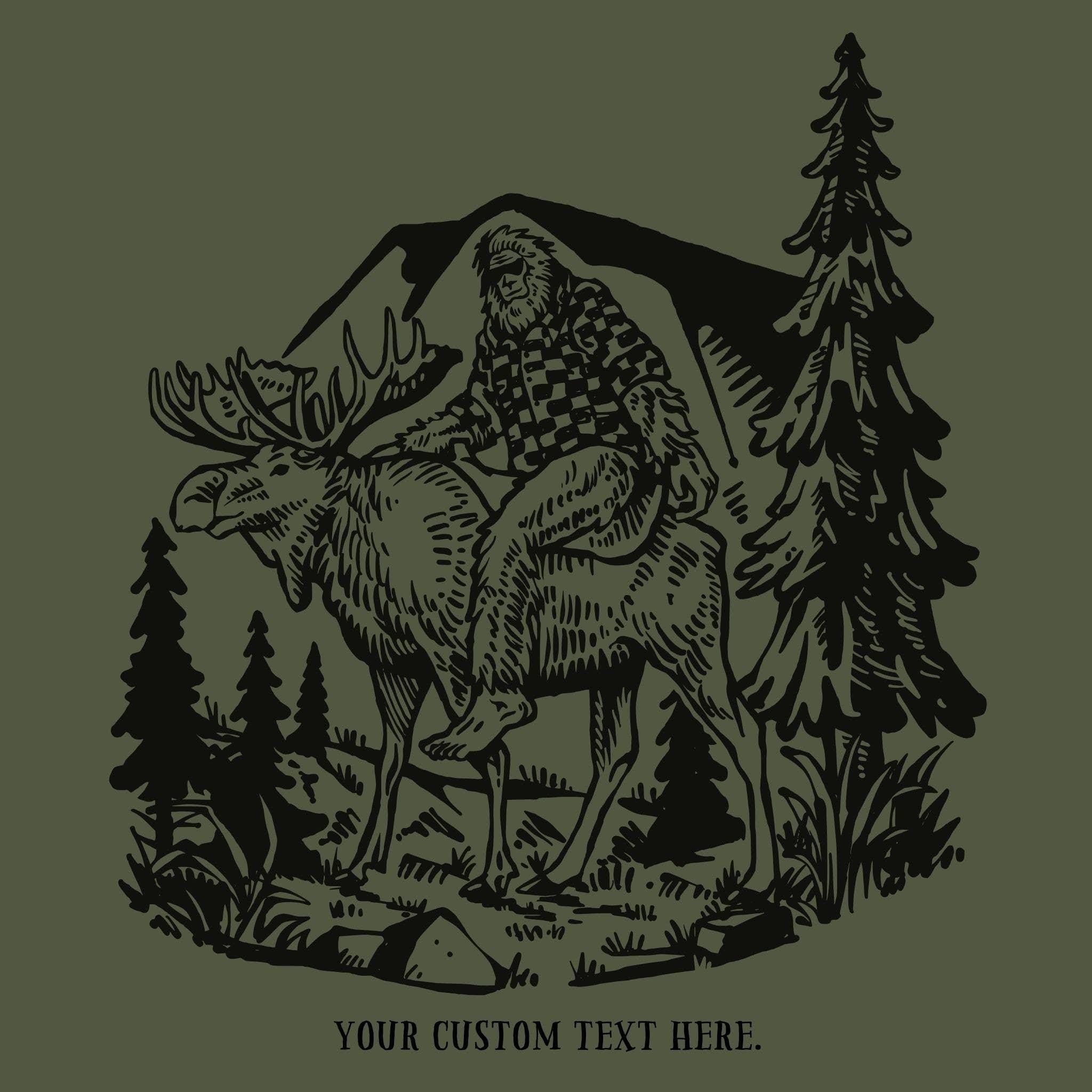 WHOLESALE Bigfoot Moose Hoodie Sweatshirt | Crewneck 084-Sweatshirts-208 Tees Wholesale, Idaho