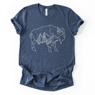 Geometric Buffalo Mountain Graphic Tee 006-Graphic Tees-208 Tees Wholesale, Idaho