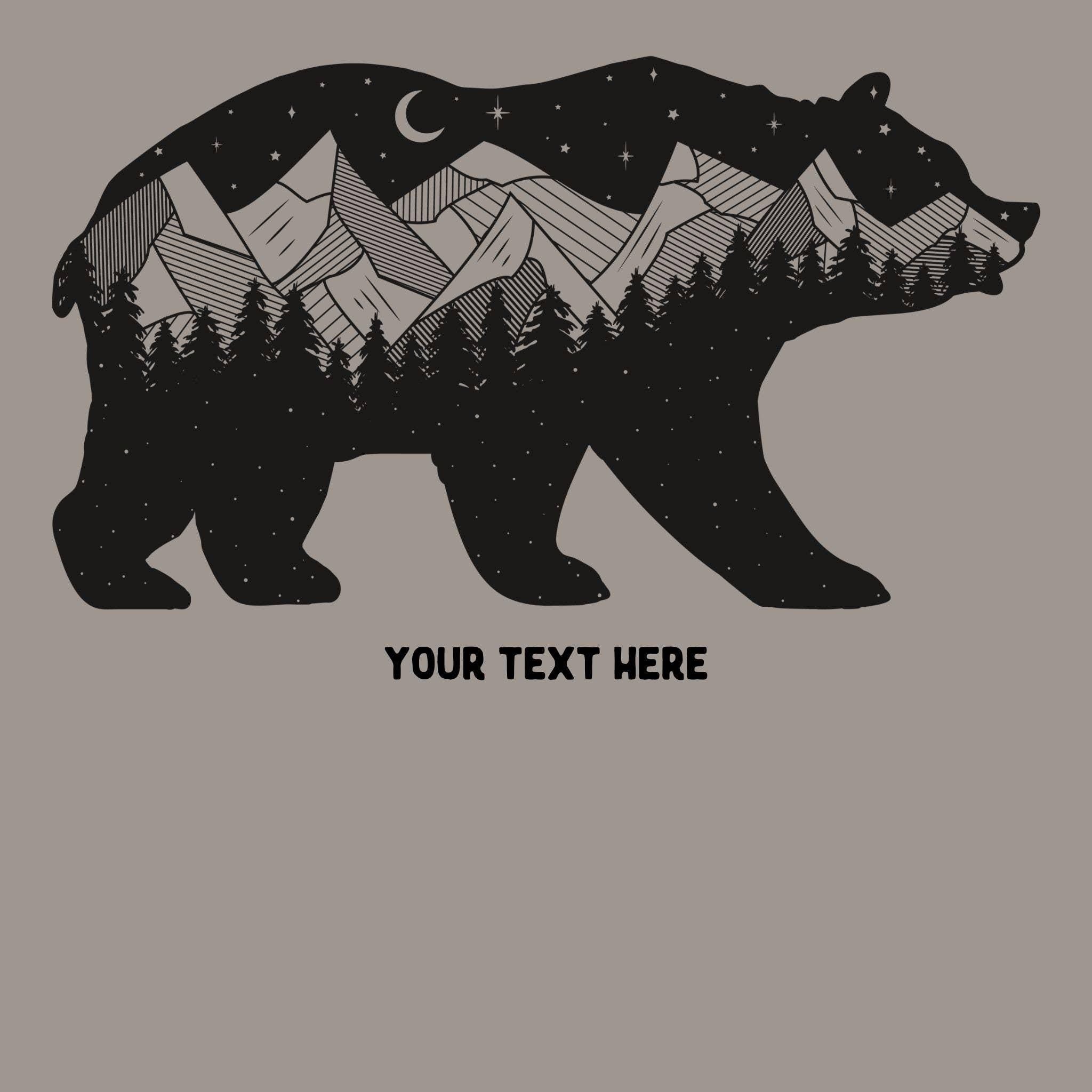 WHOLESALE Bear Nature Crewneck Sweatshirt | Hoodie Sweatshirt 047-Sweatshirts-208 Tees Wholesale, Idaho