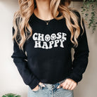 Choose Happy Sweatshirt *UNISEX FIT*-Sweatshirts-208 Tees Wholesale, Idaho