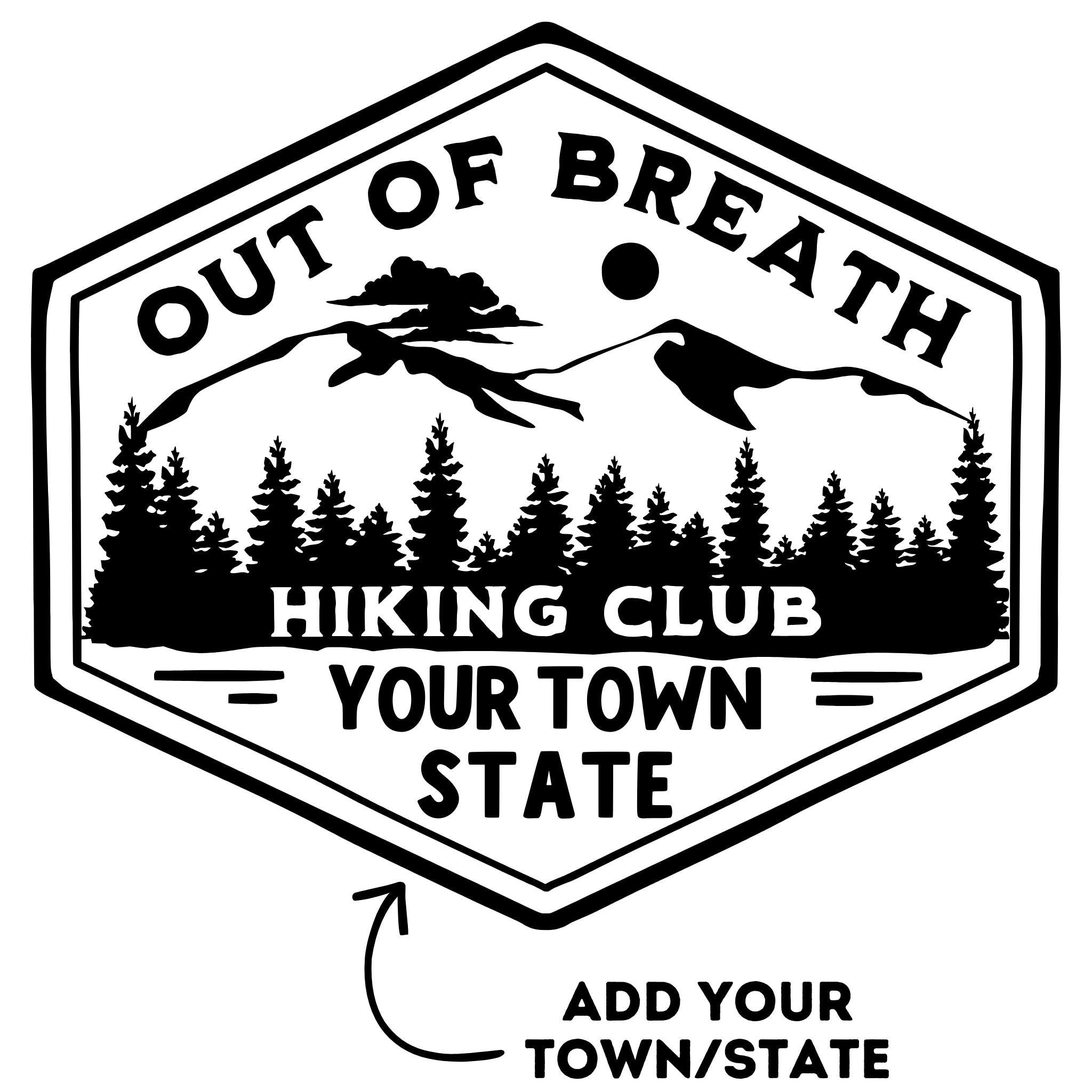 WHOLESALE Out of Breath Hiking Club Crewneck | Hoodie Sweatshirt 127-Sweatshirts-208 Tees Wholesale, Idaho