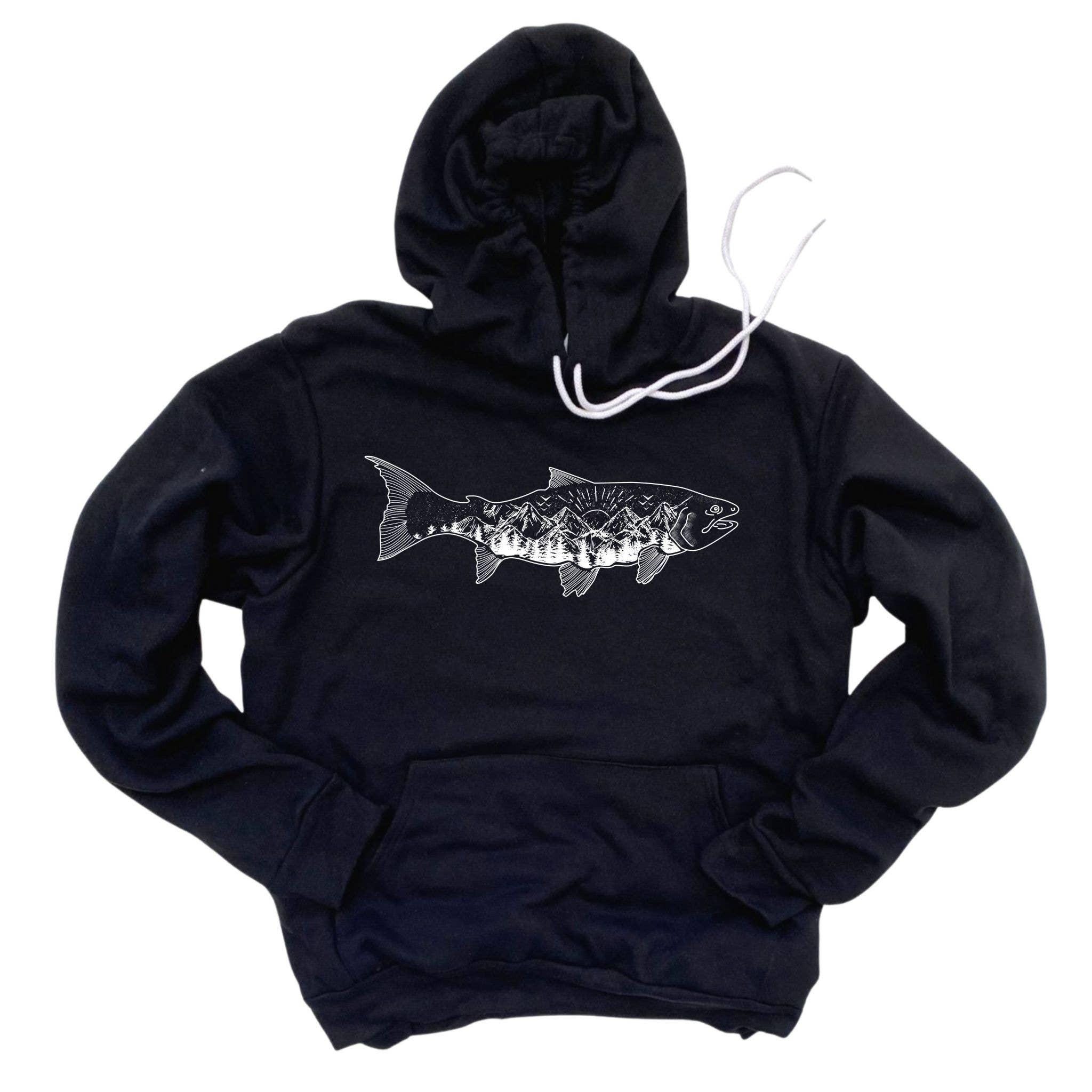 WHOLESALE Nature Fish Hoodie Sweatshirt | Crewneck 018-Sweatshirts-208 Tees Wholesale, Idaho