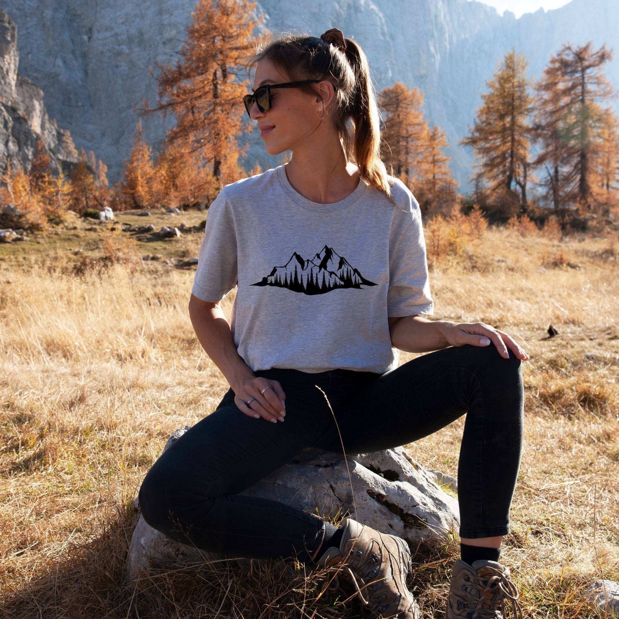 Treeline Graphic Tee Long Sleeve 063-Graphic Tees-208 Tees Wholesale, Idaho