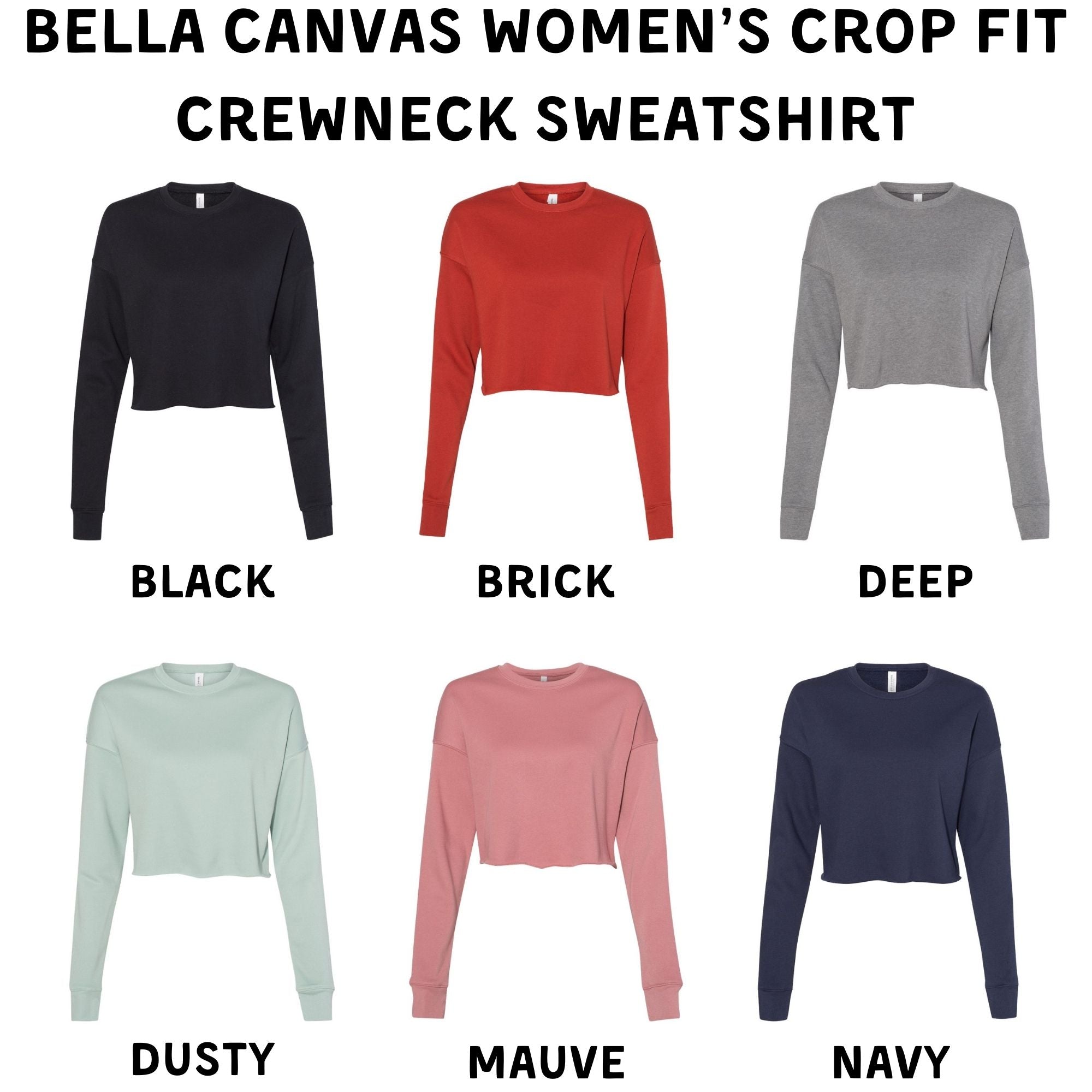 Wild Bella Canvas Cropped Sweatshirt or Crop Hoodie *Women's Crop Fit*-208 Tees Wholesale, Idaho