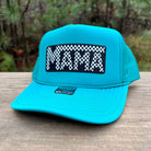 Mama Checkered Patch Foam Trucker-Hats-208 Tees Wholesale, Idaho