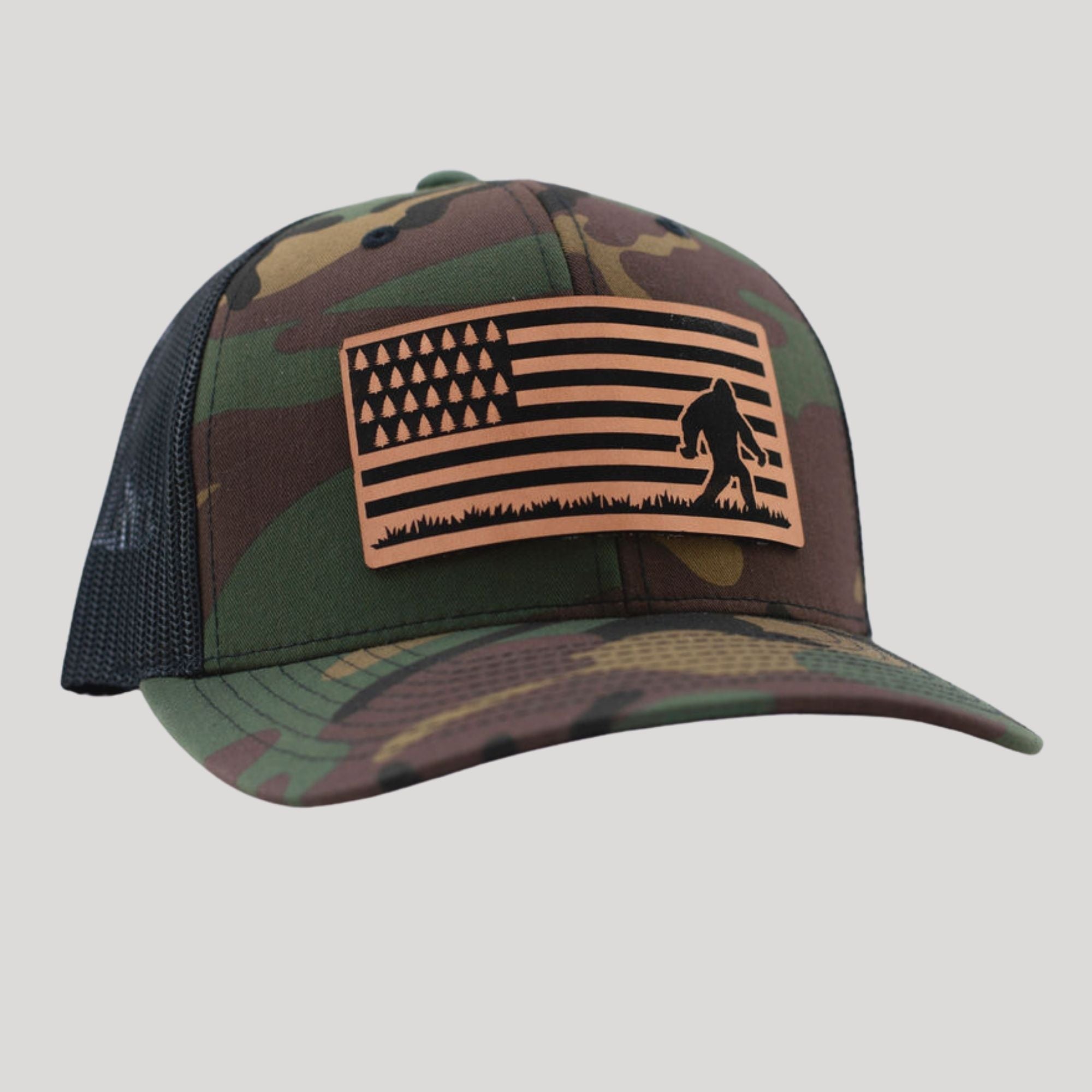 Patriotic Bigfoot Hat-Hats-208 Tees Wholesale, Idaho