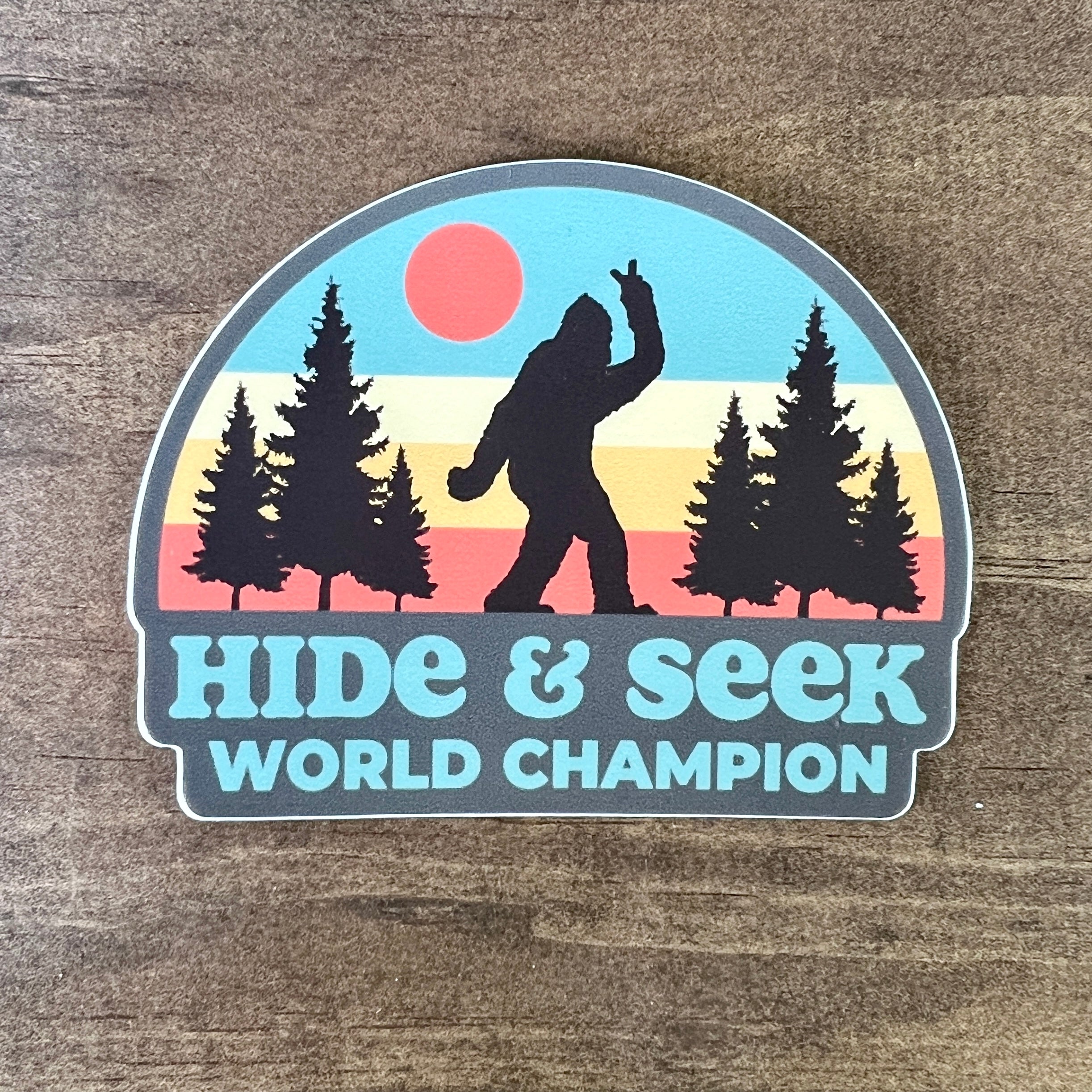 Bigfoot Hide & Seek Sticker-Sticker-208 Tees Wholesale, Idaho