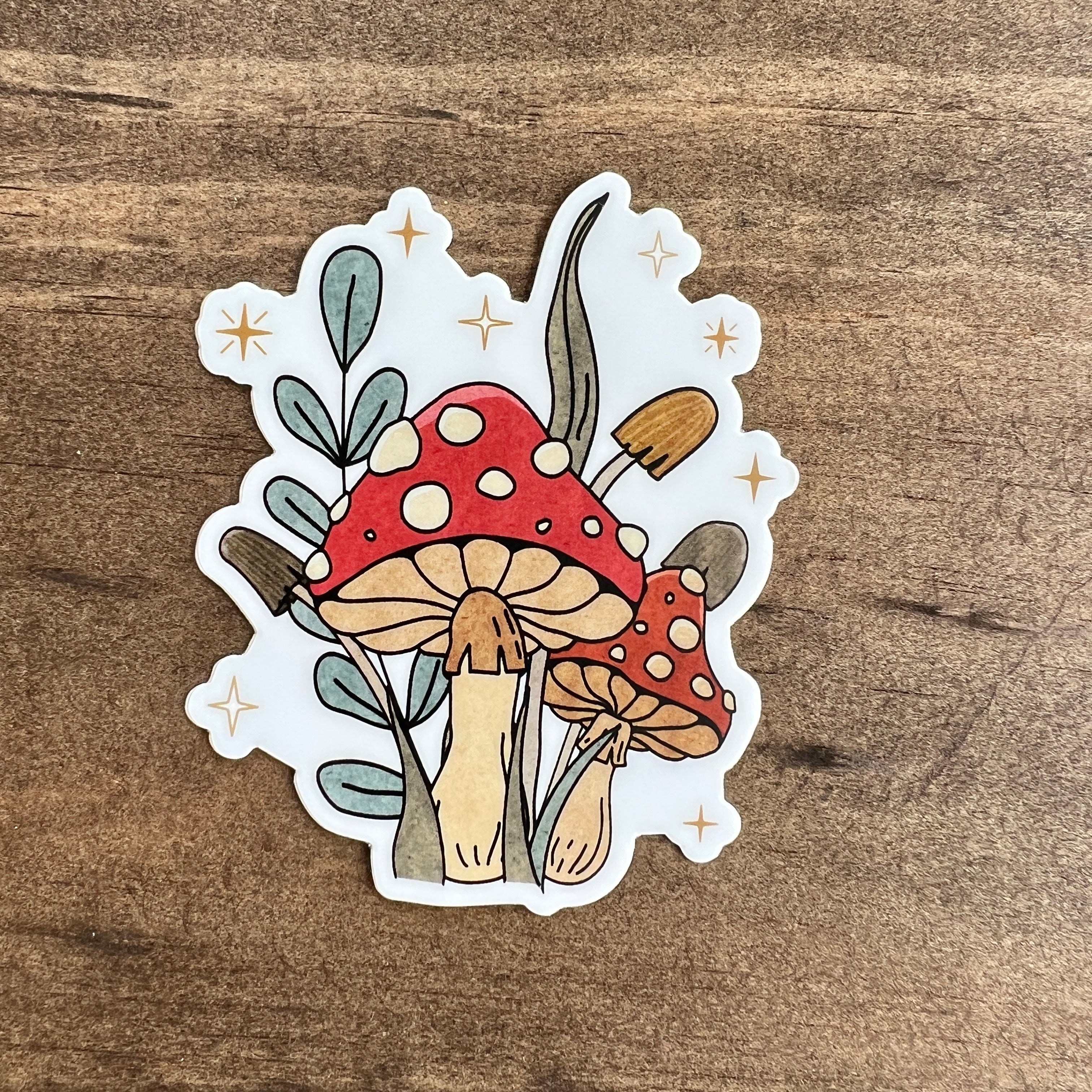 Mushroom Vinyl Sticker-Sticker-208 Tees Wholesale, Idaho