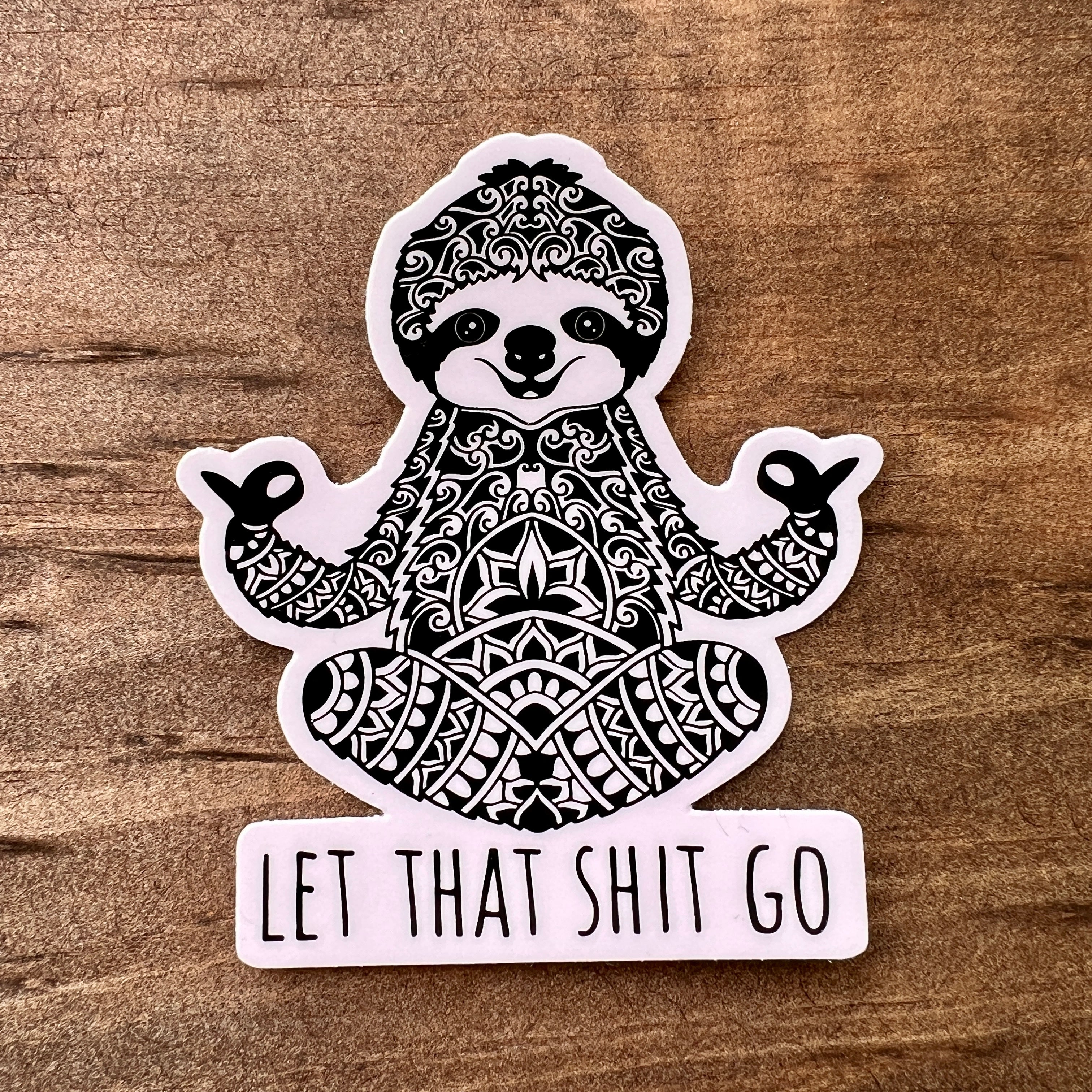 Zen Sloth Sticker for Yoga Lover-Sticker-208 Tees Wholesale, Idaho