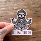 Zen Sloth Sticker for Yoga Lover-Sticker-208 Tees Wholesale, Idaho