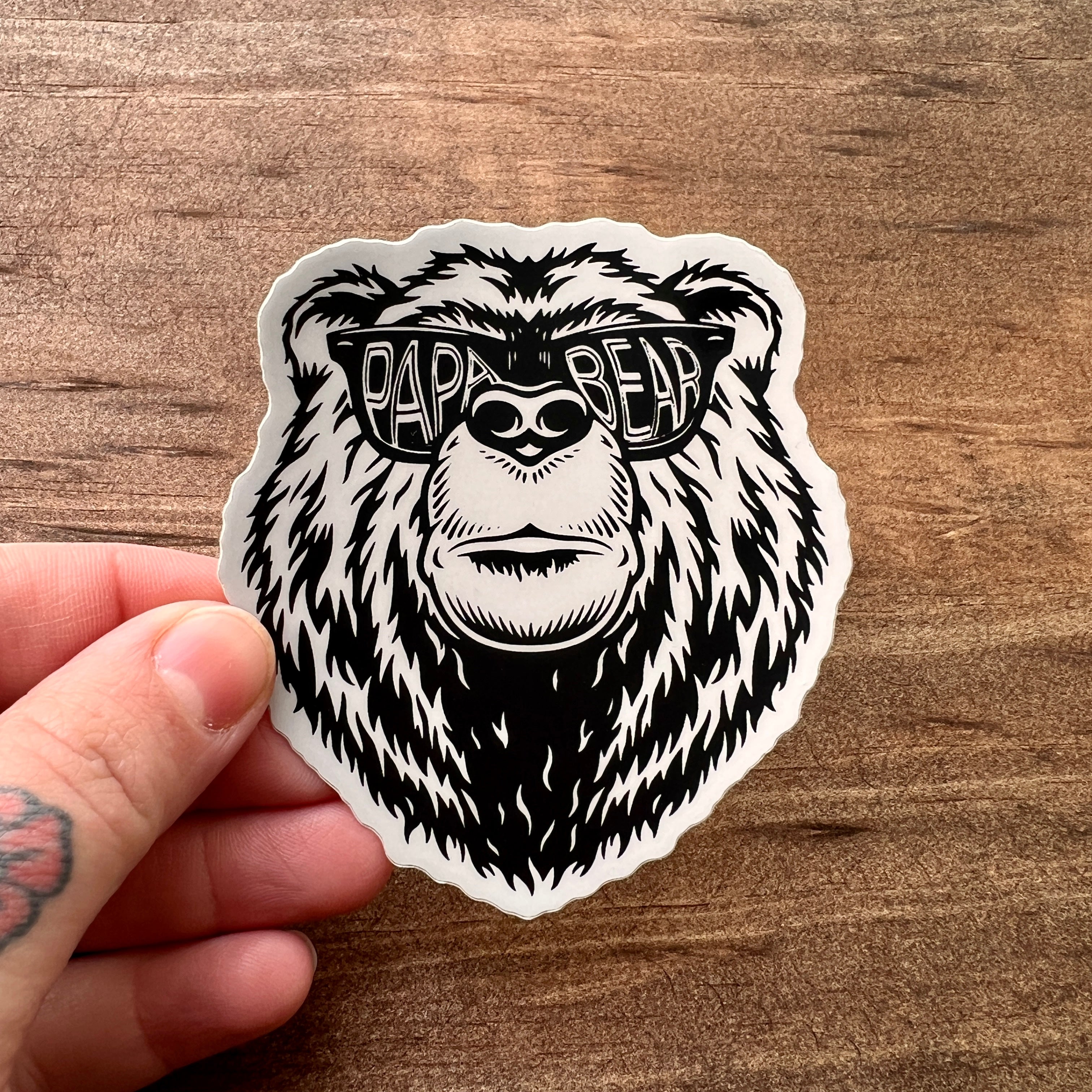 Papa Bear Sticker-Sticker-208 Tees Wholesale, Idaho