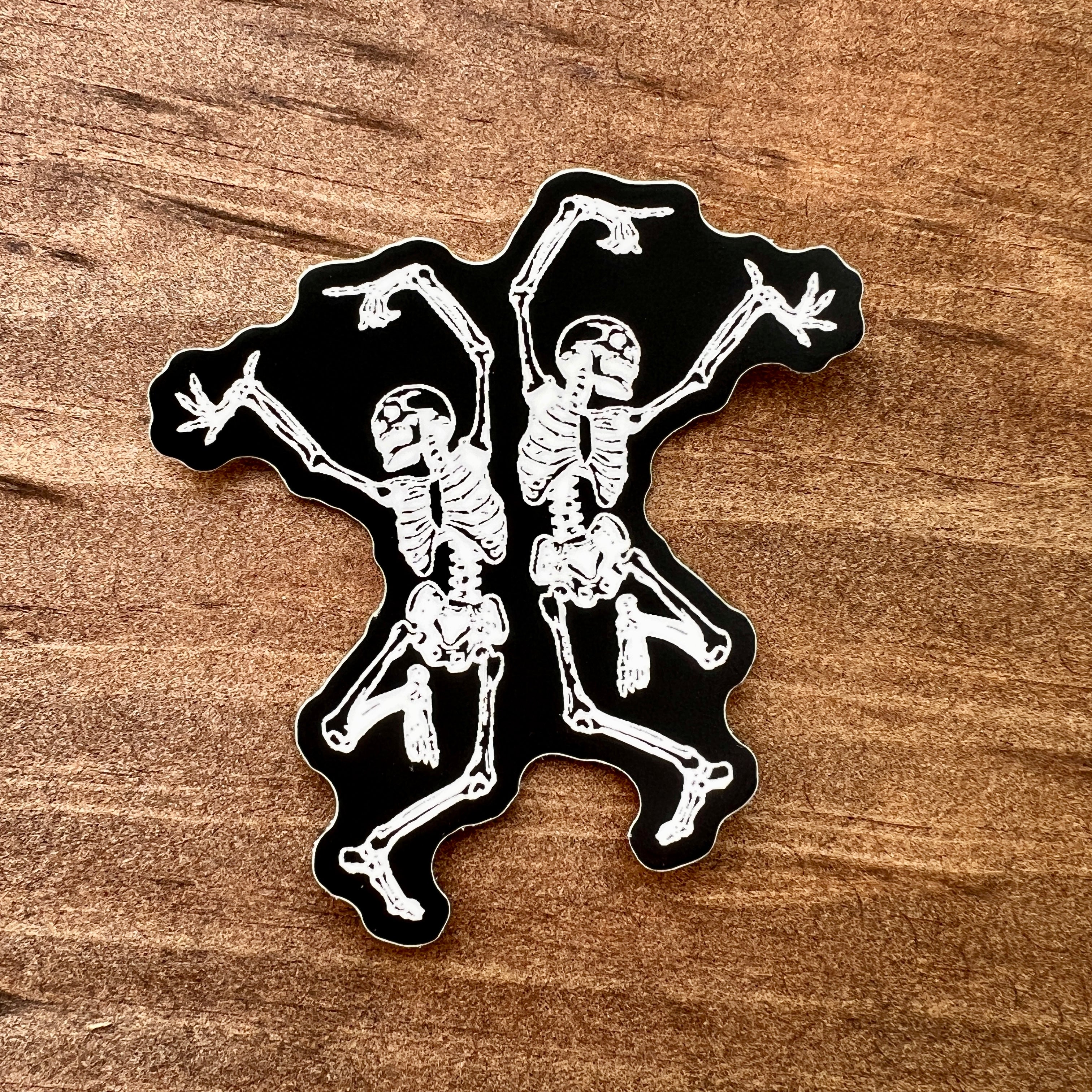 Skeleton Dancing Sticker-Sticker-208 Tees Wholesale, Idaho