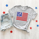 USA Flag T Shirt for Women 4th Of July *UNISEX FIT*-Graphic Tees-208 Tees Wholesale, Idaho