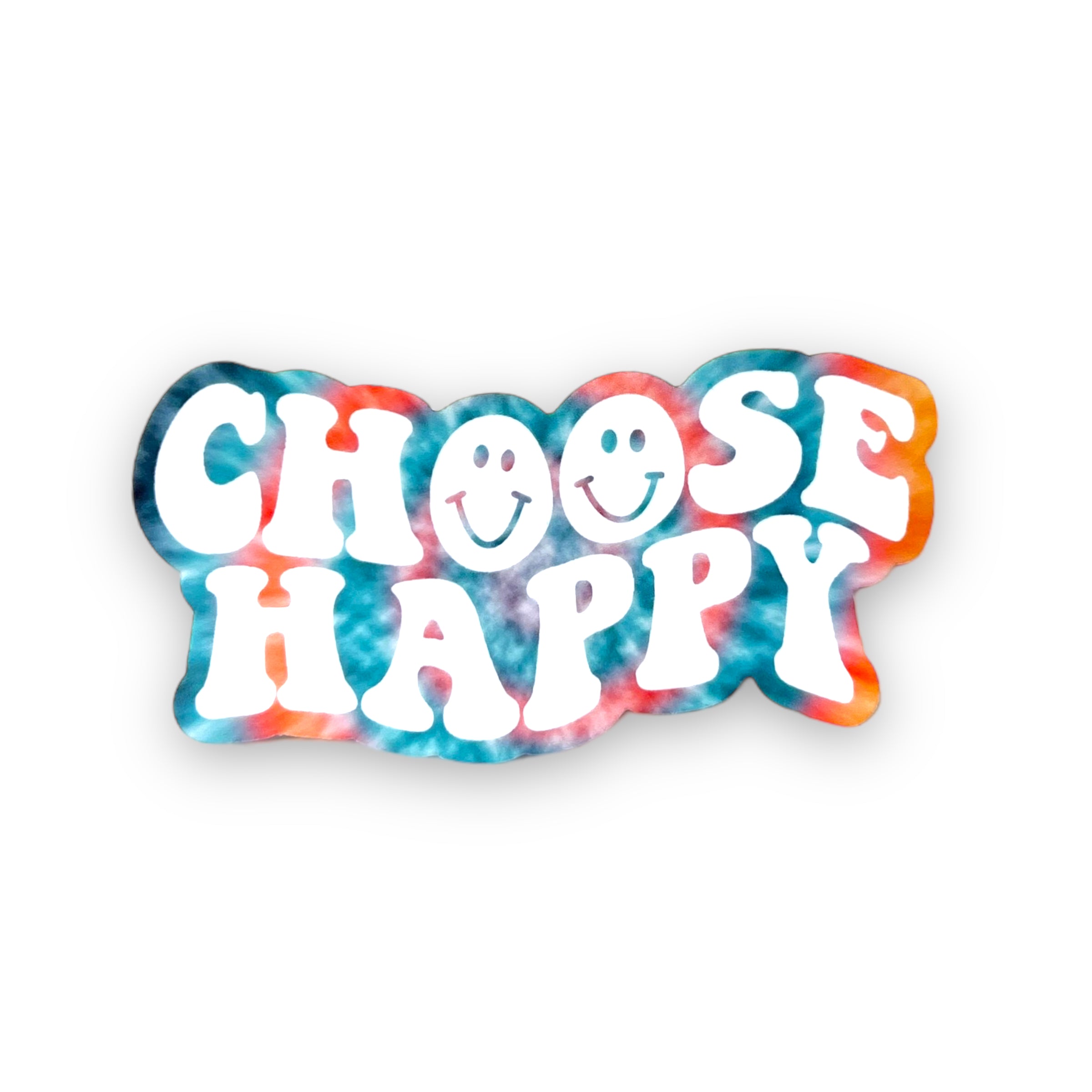Choose Happy Tie Dye Sticker-Sticker-208 Tees Wholesale, Idaho