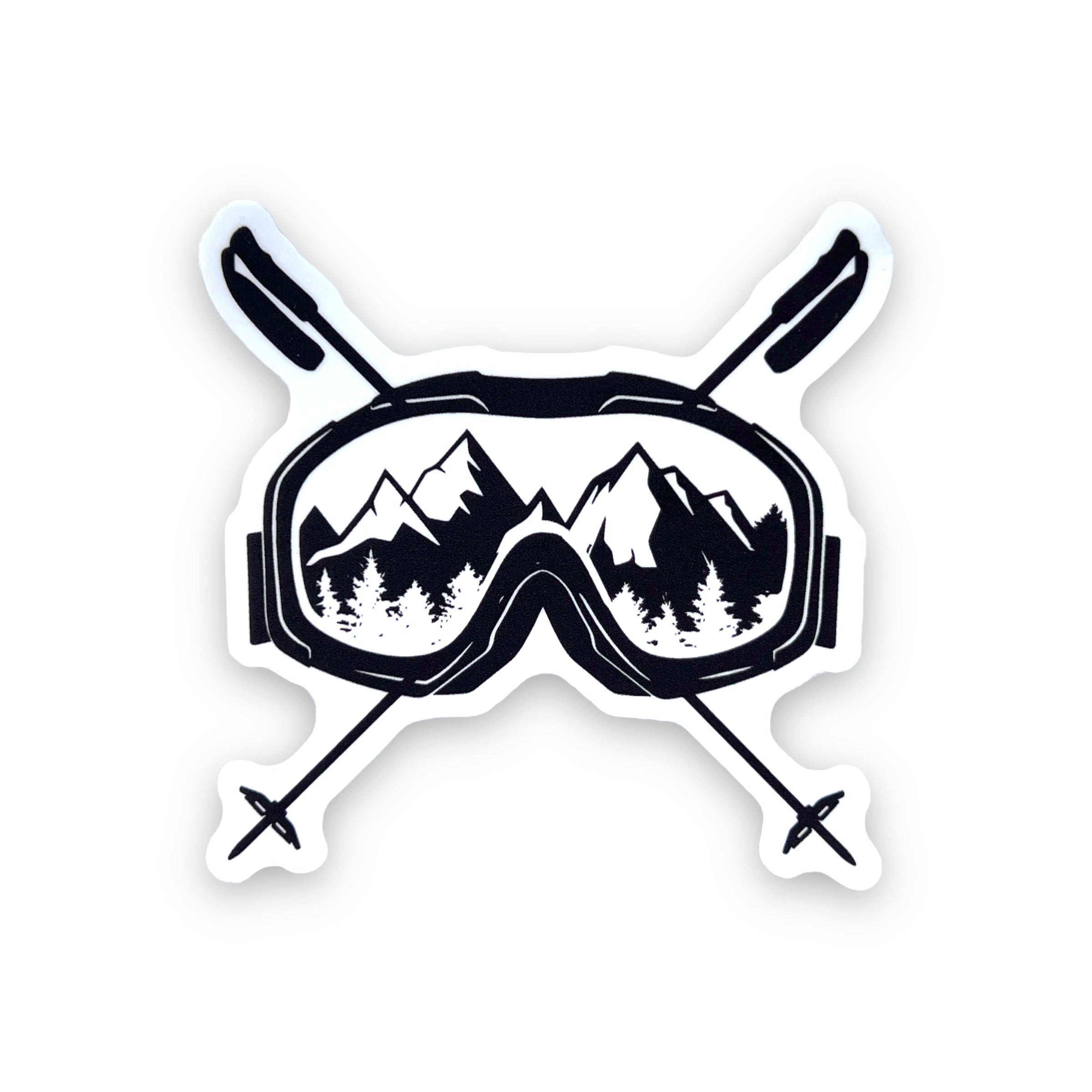 Ski Goggles Sticker-Sticker-208 Tees Wholesale, Idaho