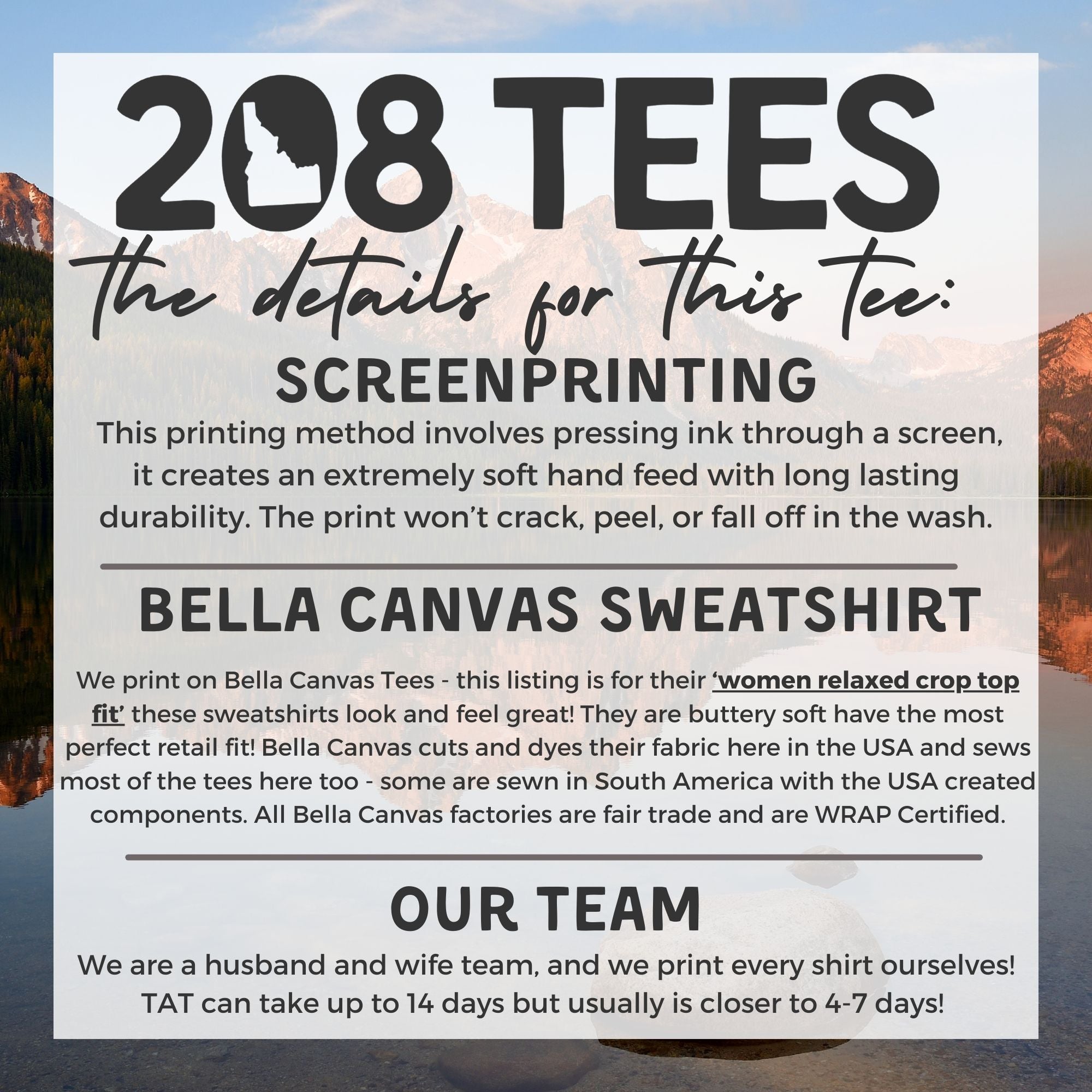 Desert Scene Bella Canvas Cropped Sweatshirt or Crop Hoodie *Women's Crop Fit*-208 Tees Wholesale, Idaho